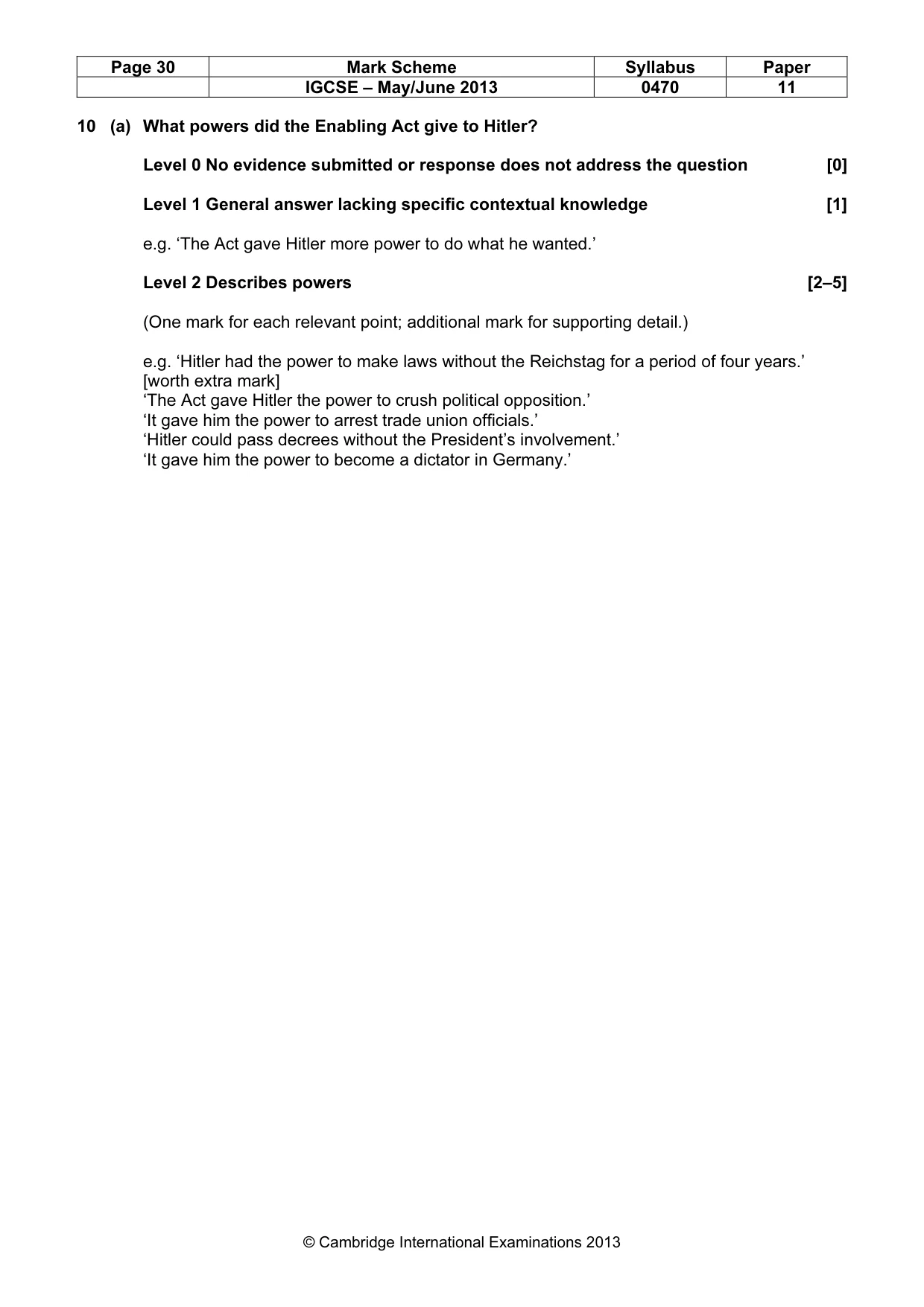 Mark scheme, page 30 of 77