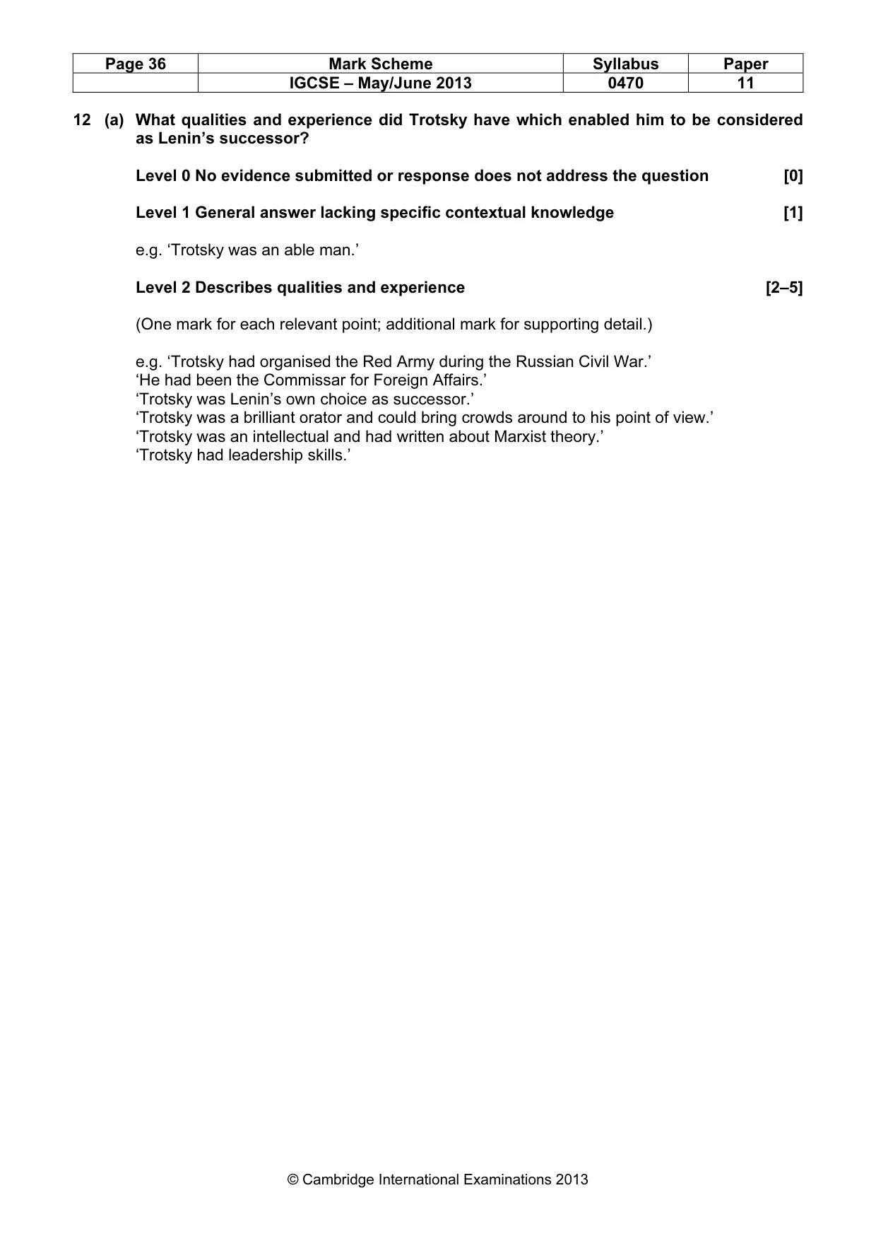 Mark scheme, page 36 of 77
