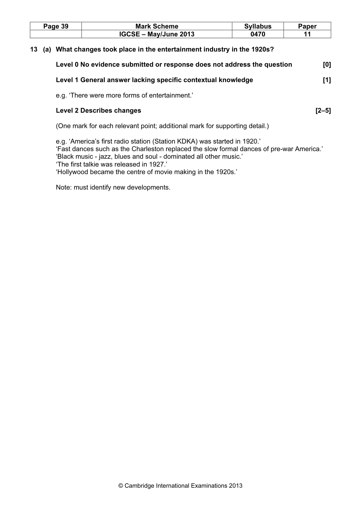 Mark scheme, page 39 of 77
