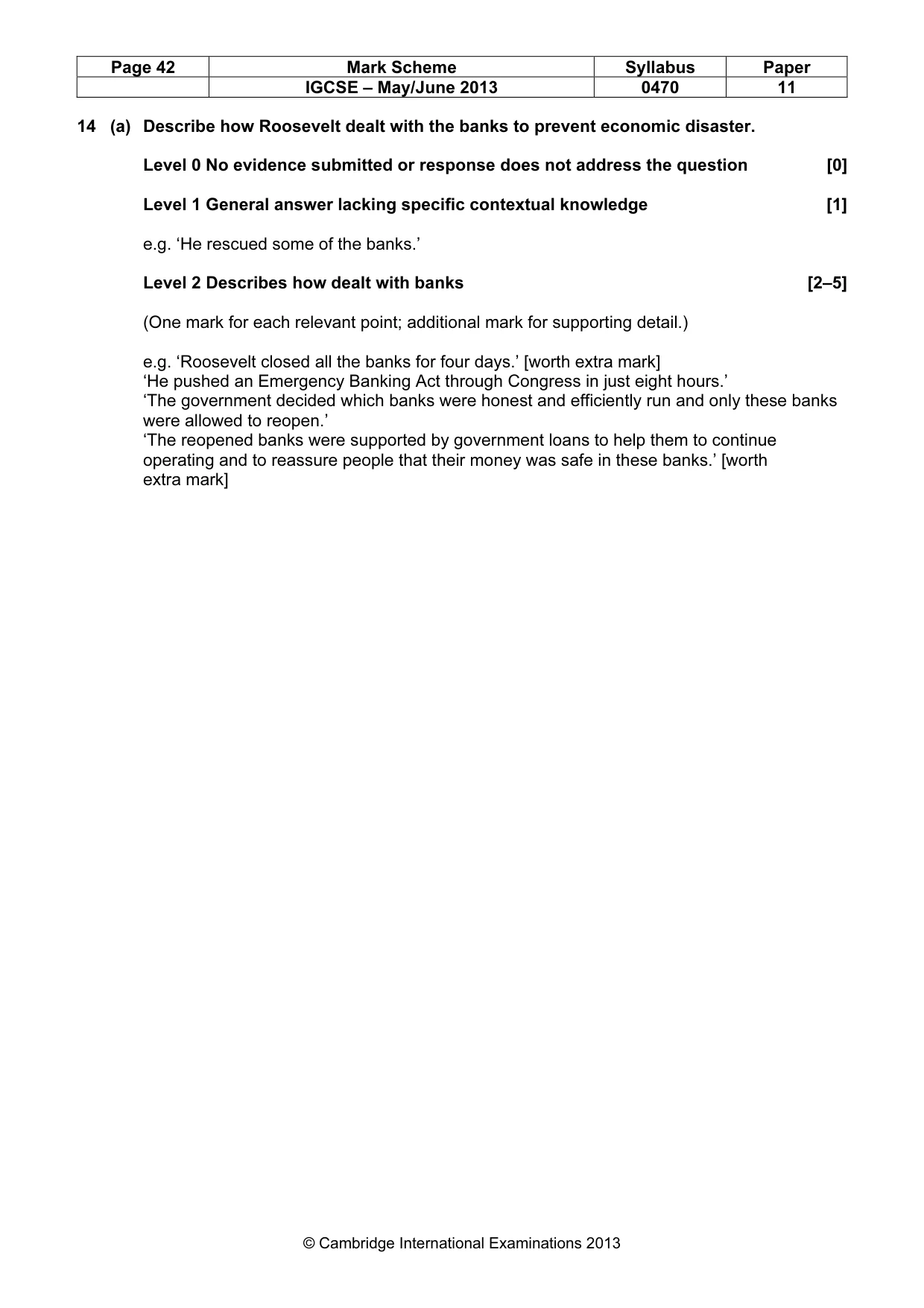 Mark scheme, page 42 of 77