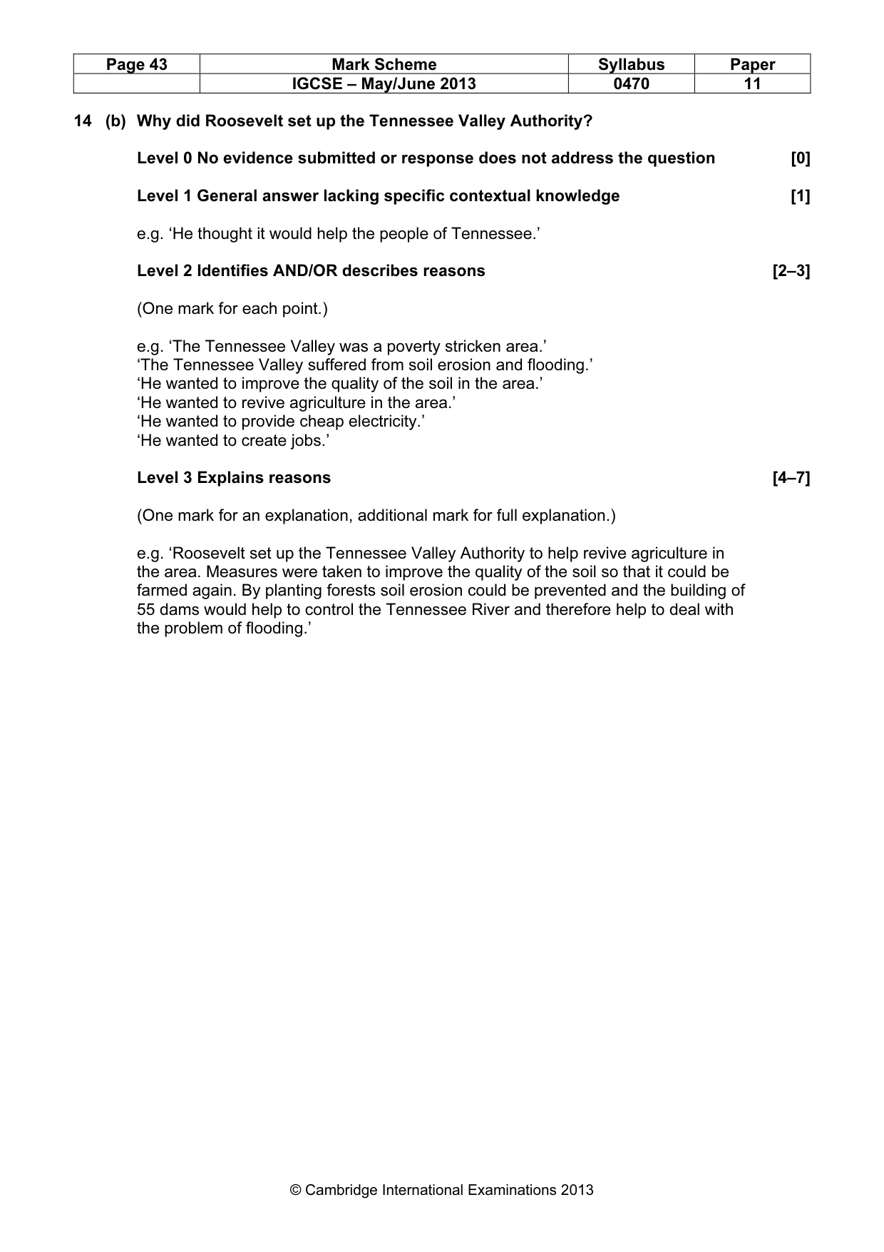 Mark scheme, page 43 of 77