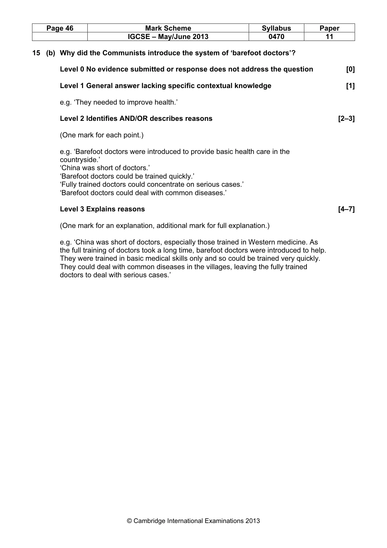 Mark scheme, page 46 of 77