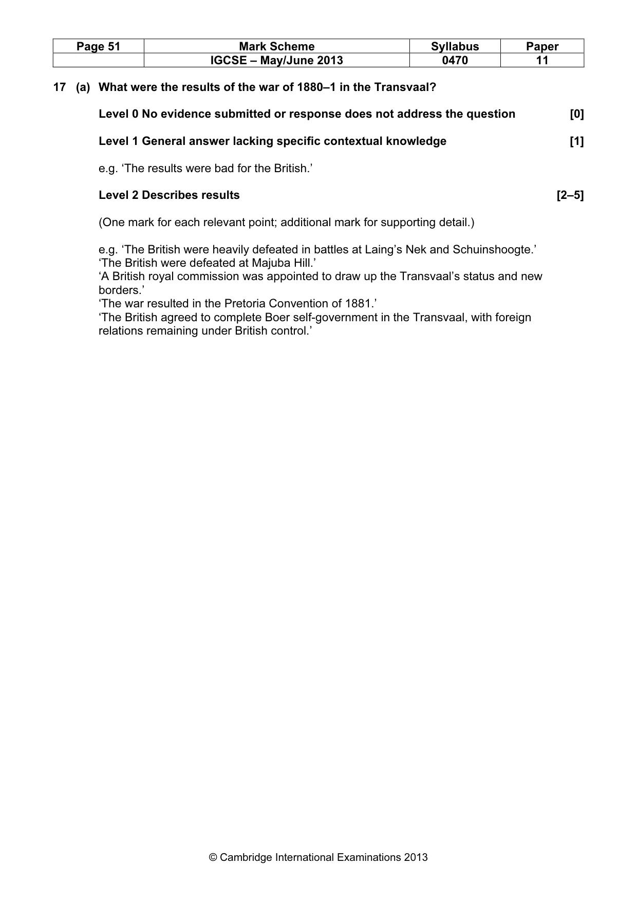Mark scheme, page 51 of 77