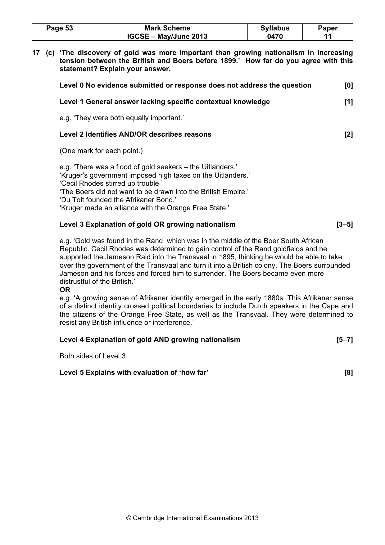 Mark scheme, page 53 of 77