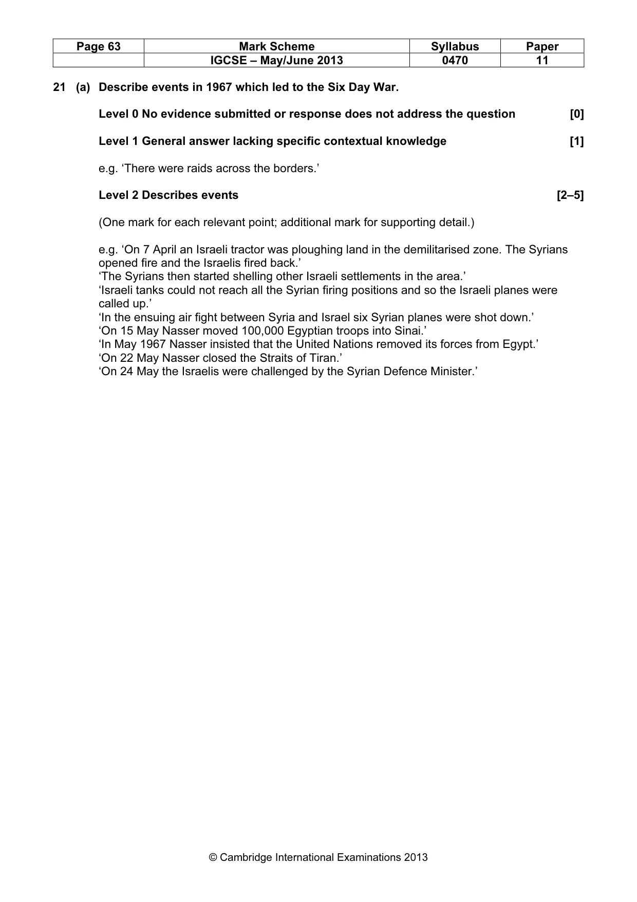 Mark scheme, page 63 of 77