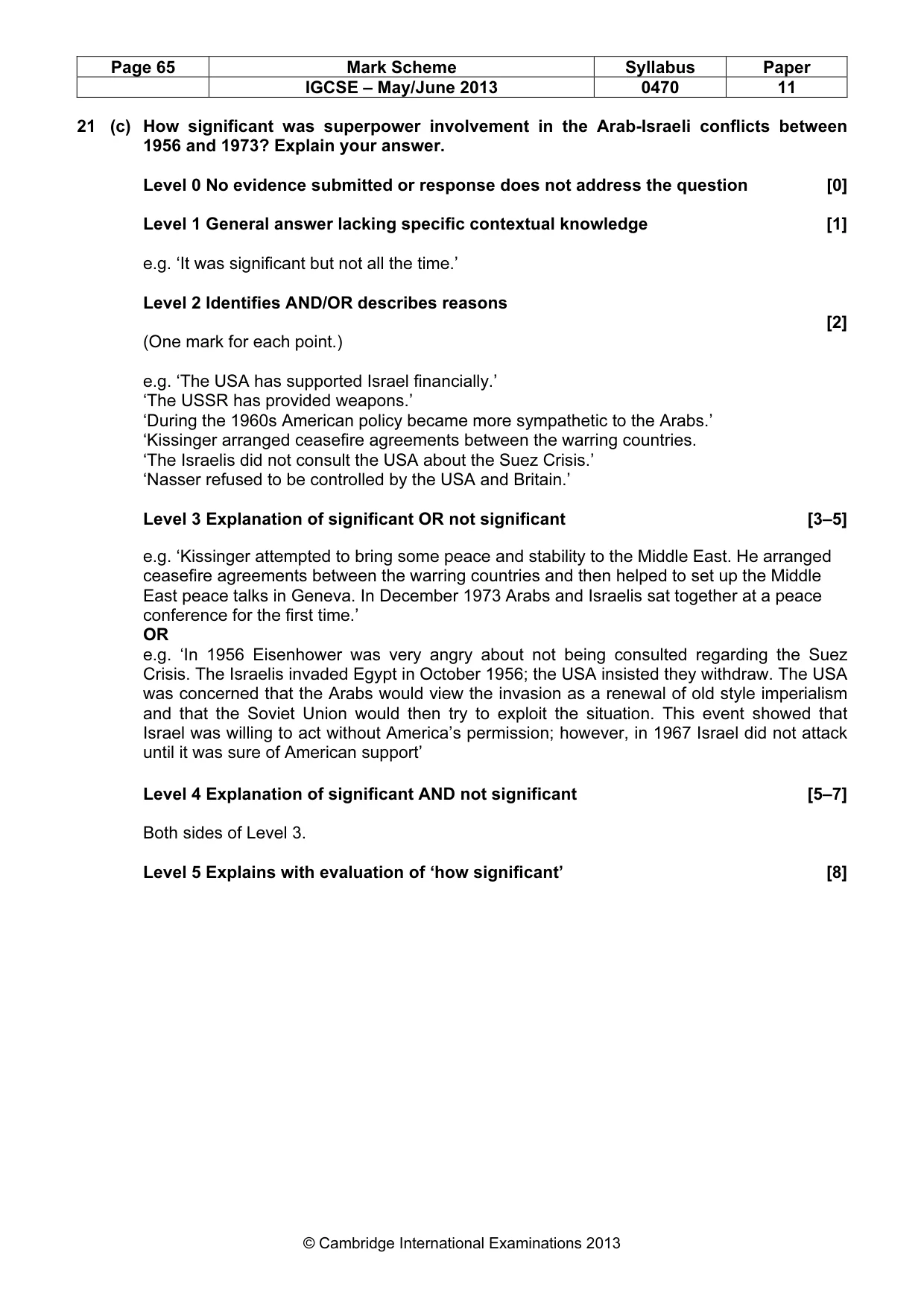 Mark scheme, page 65 of 77