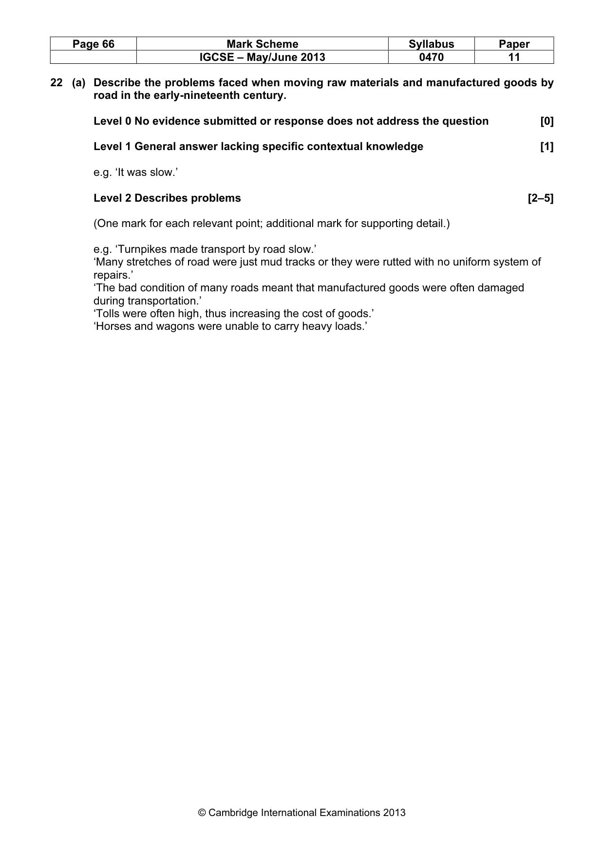 Mark scheme, page 66 of 77