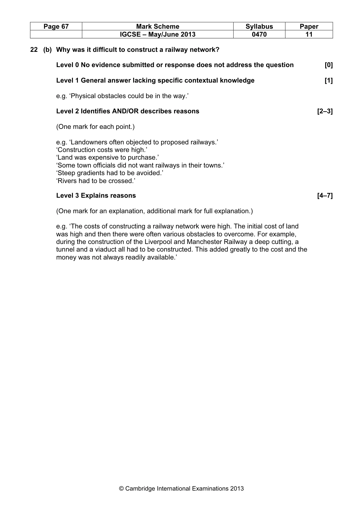 Mark scheme, page 67 of 77