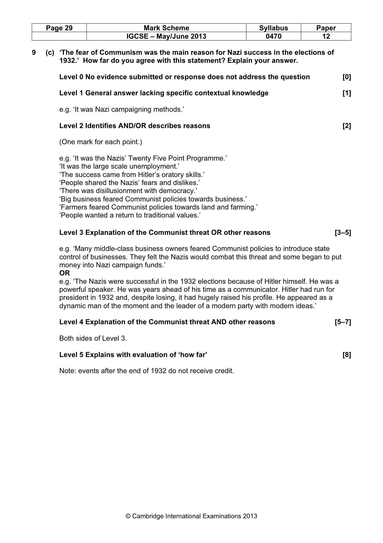 Mark scheme, page 29 of 77
