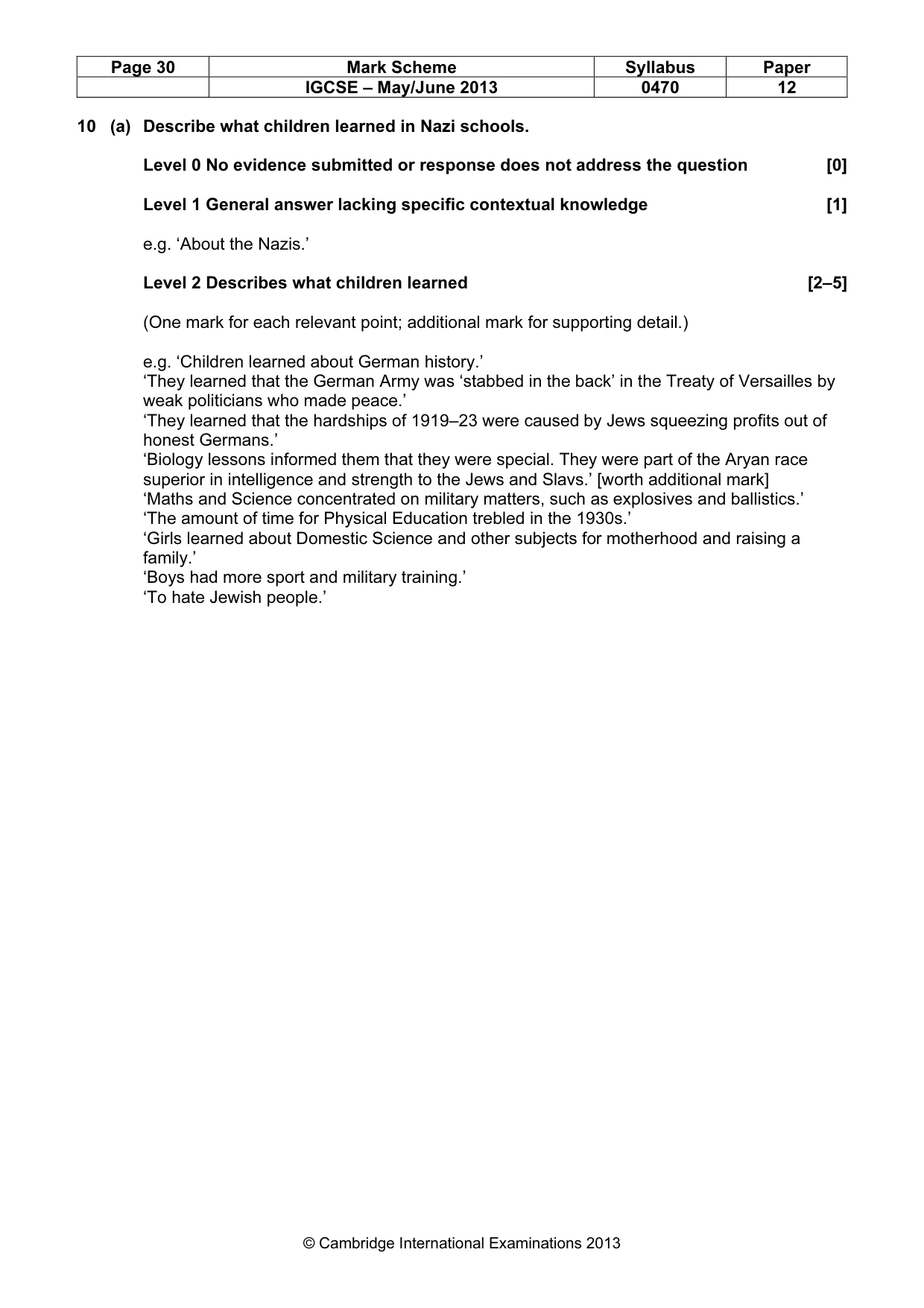 Mark scheme, page 30 of 77
