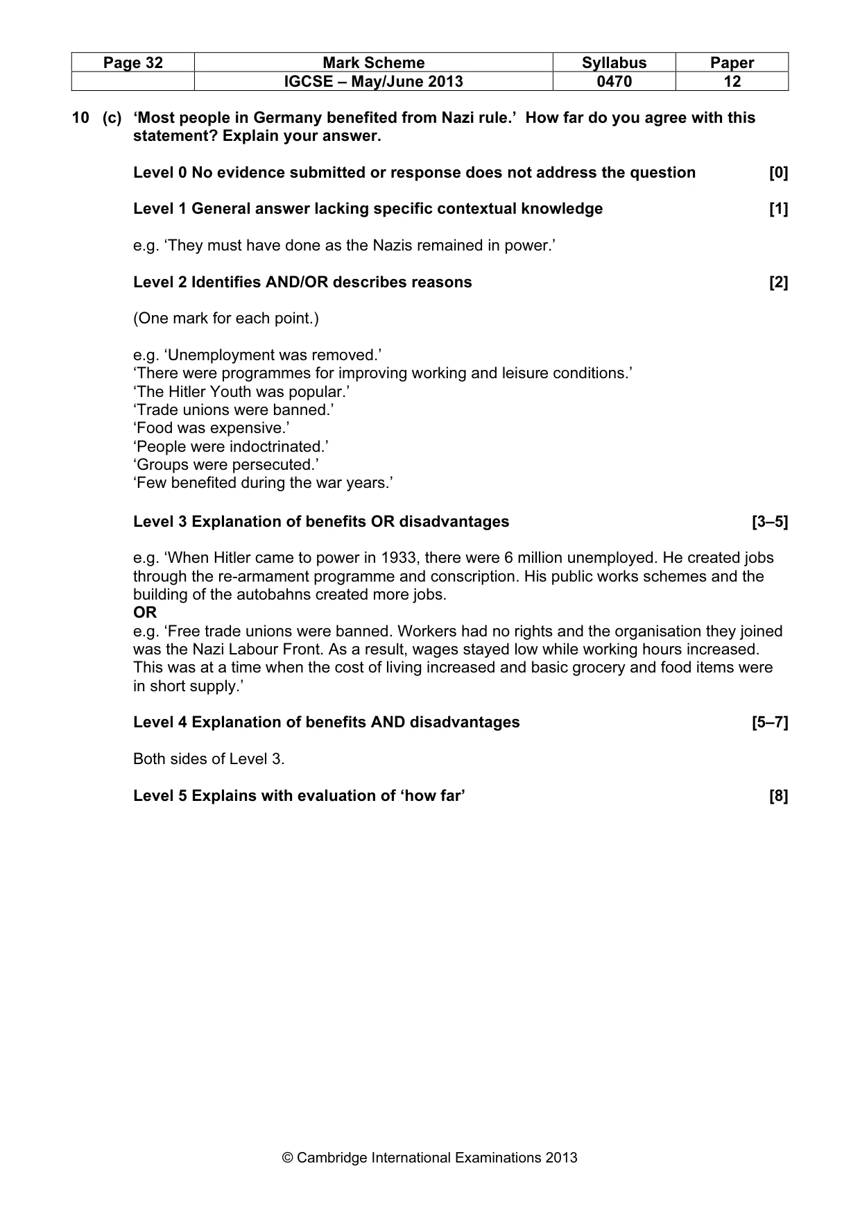 Mark scheme, page 32 of 77