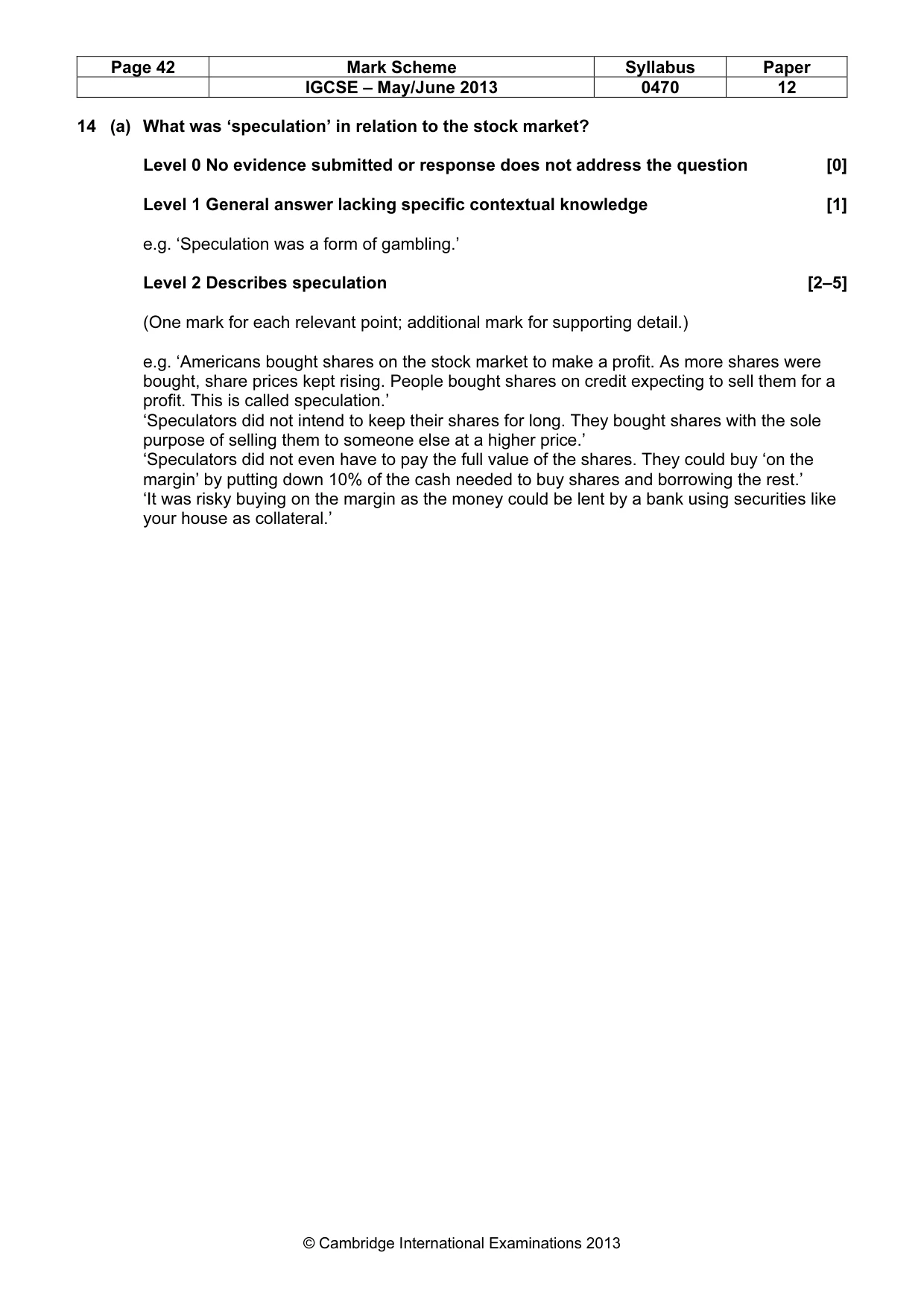 Mark scheme, page 42 of 77