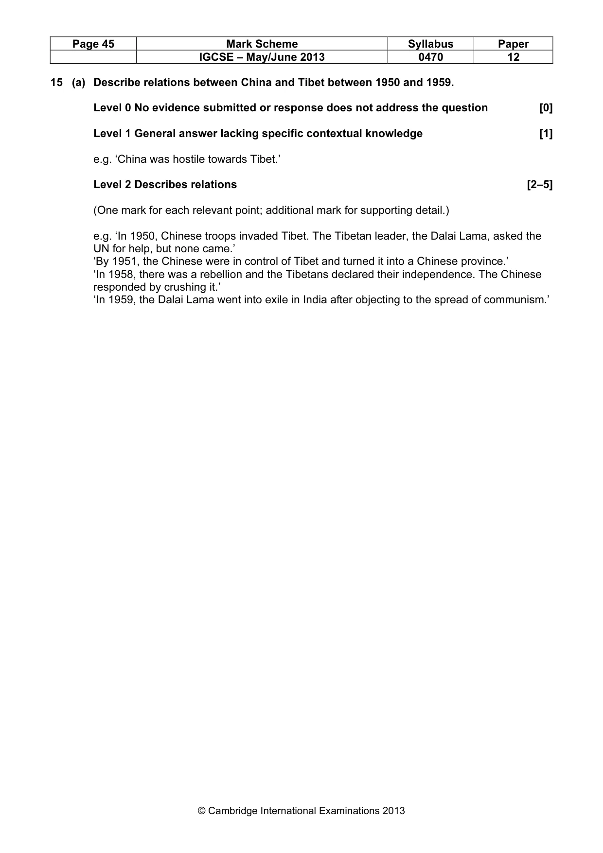 Mark scheme, page 45 of 77