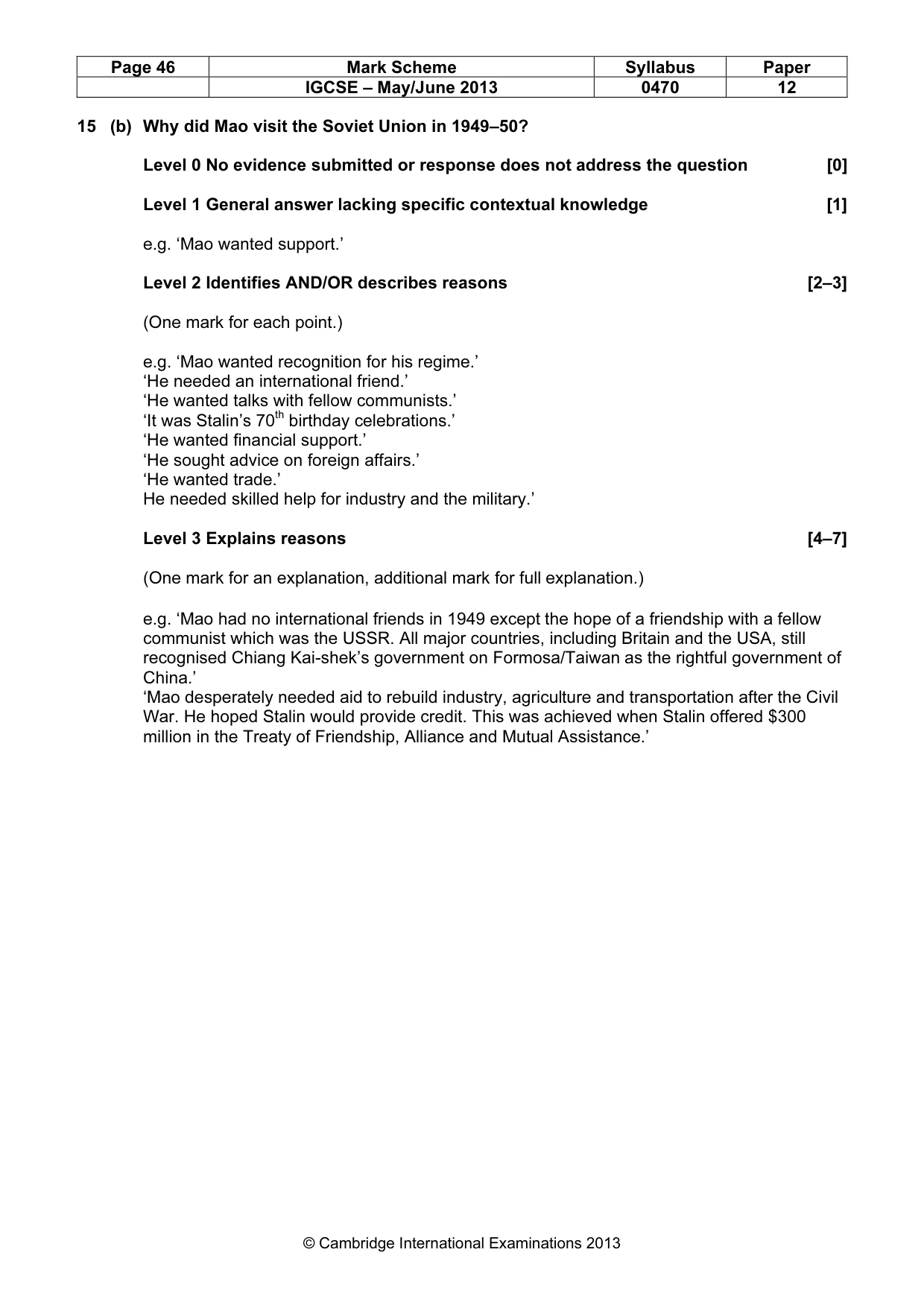 Mark scheme, page 46 of 77