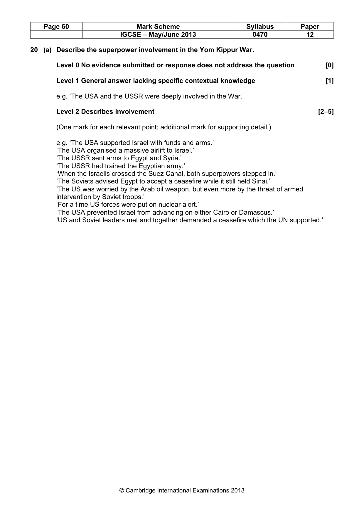 Mark scheme, page 60 of 77