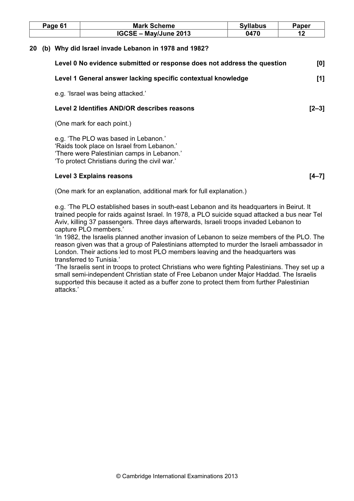 Mark scheme, page 61 of 77