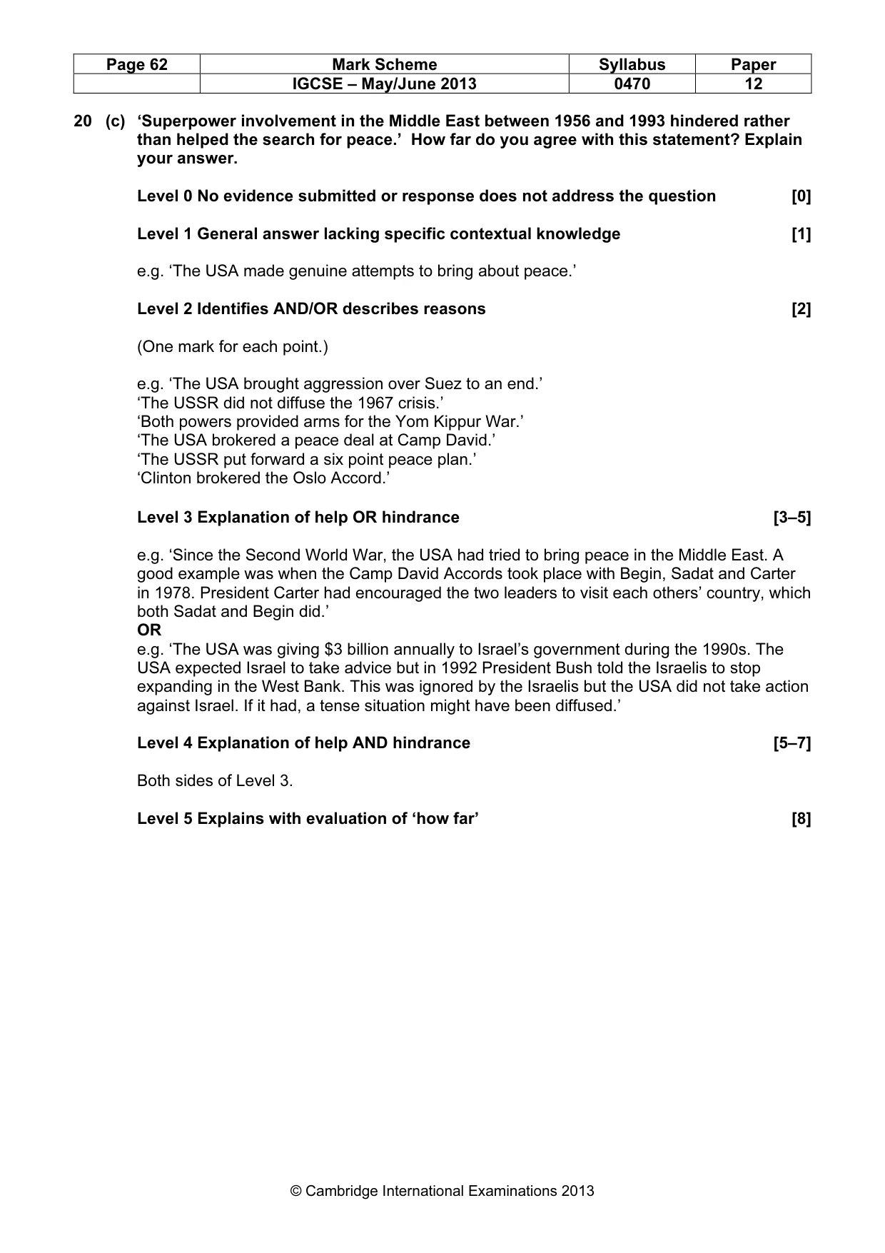 Mark scheme, page 62 of 77