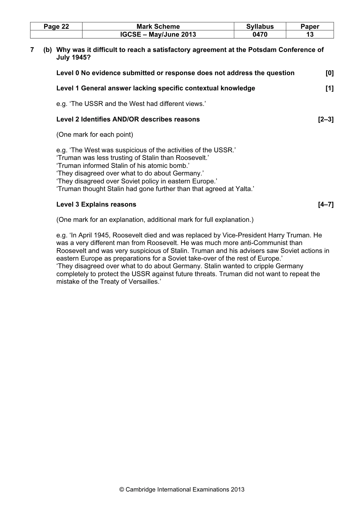 Mark scheme, page 22 of 77