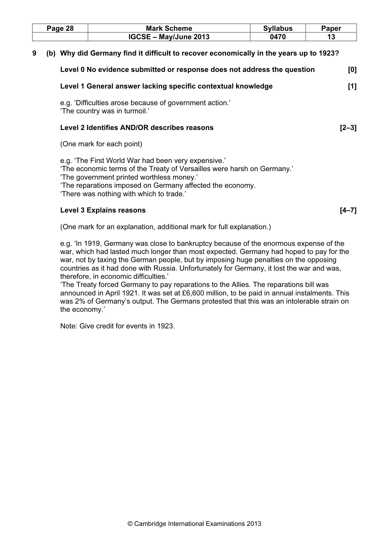 Mark scheme, page 28 of 77