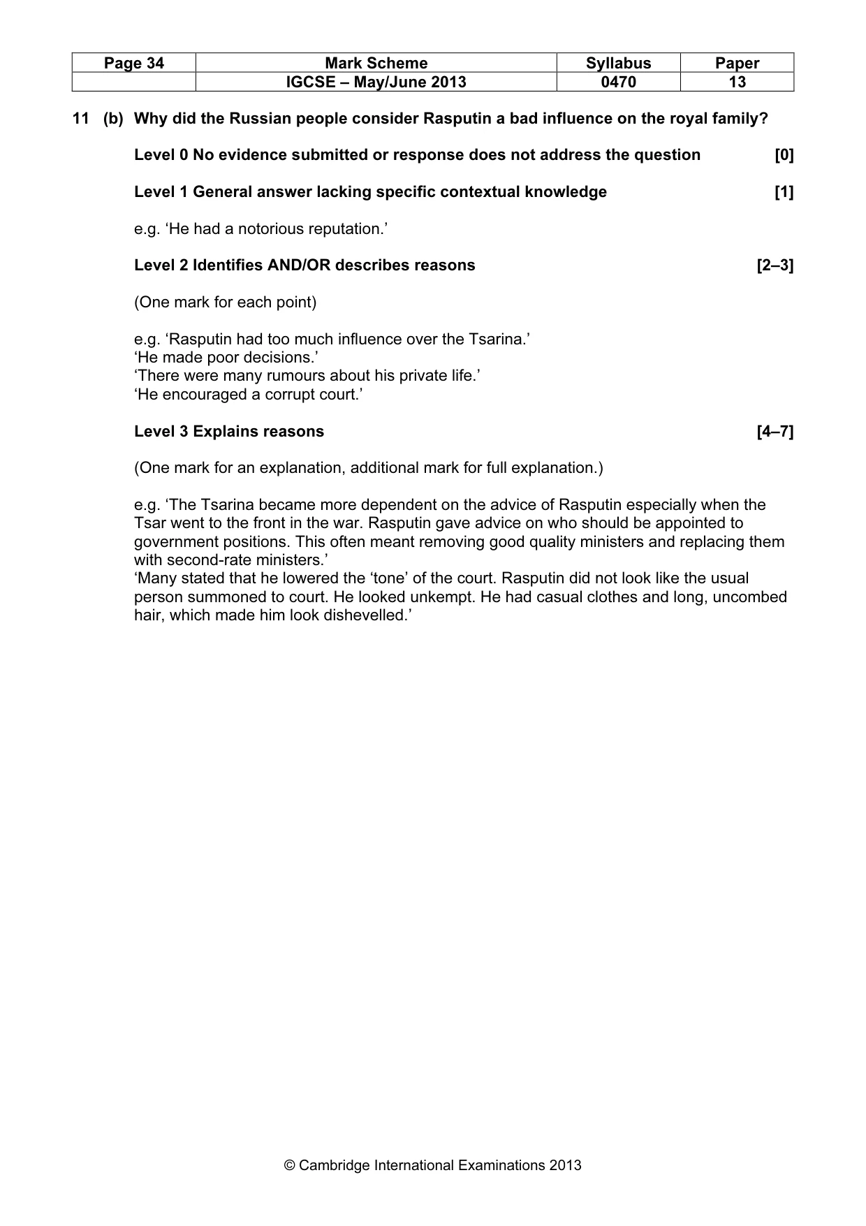 Mark scheme, page 34 of 77