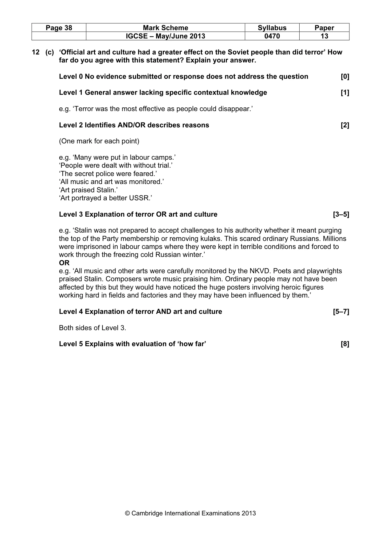 Mark scheme, page 38 of 77