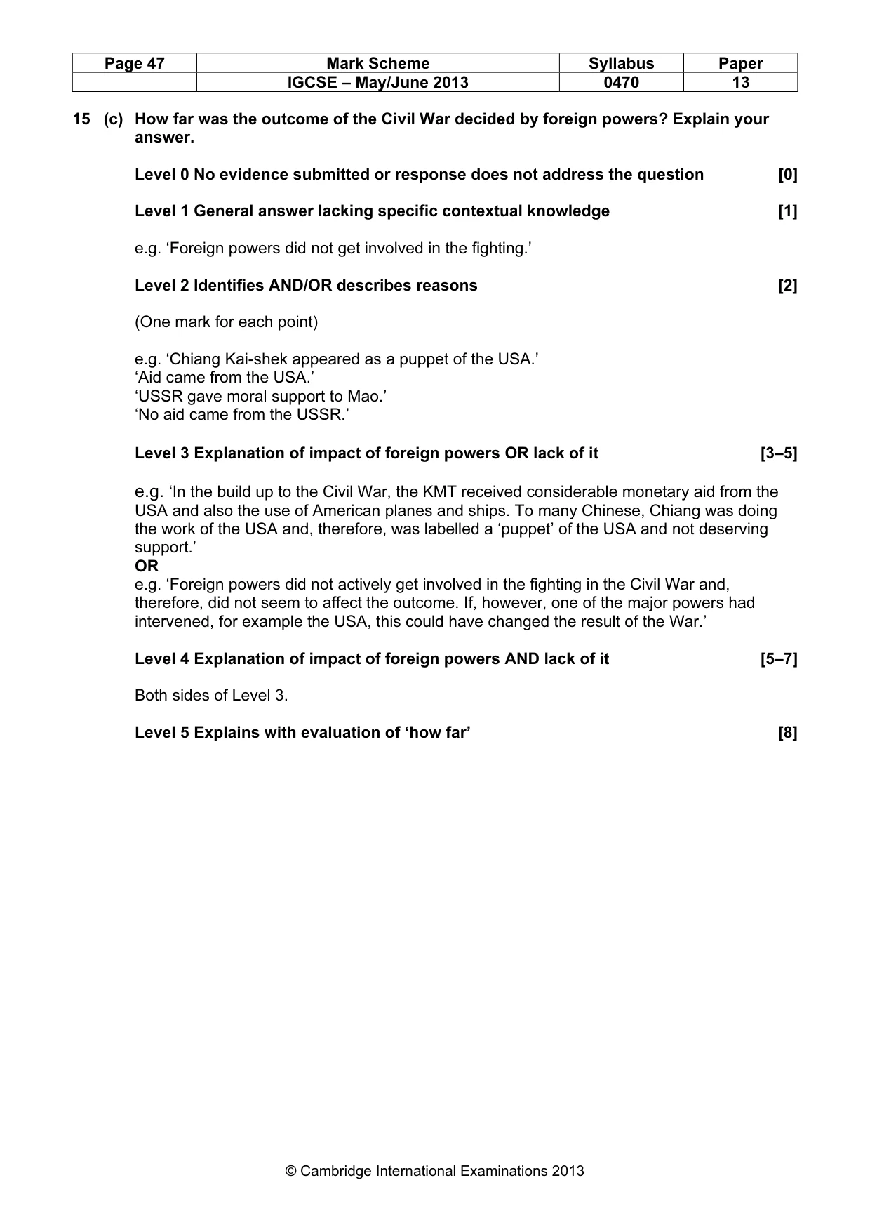 Mark scheme, page 47 of 77