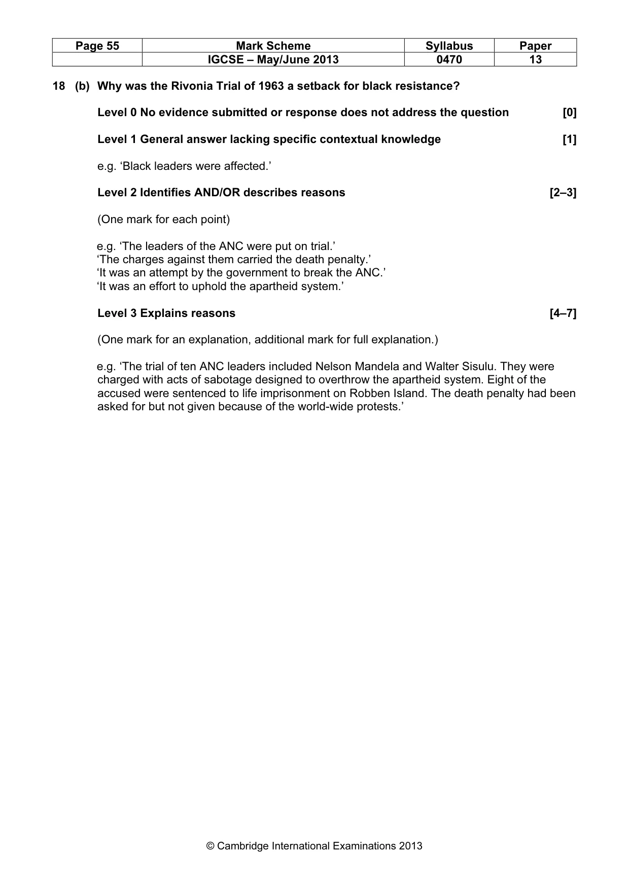 Mark scheme, page 55 of 77