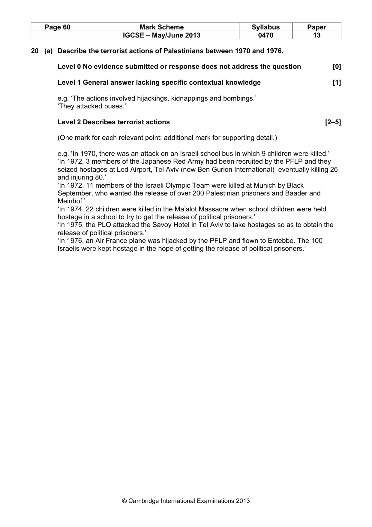 Mark scheme, page 60 of 77
