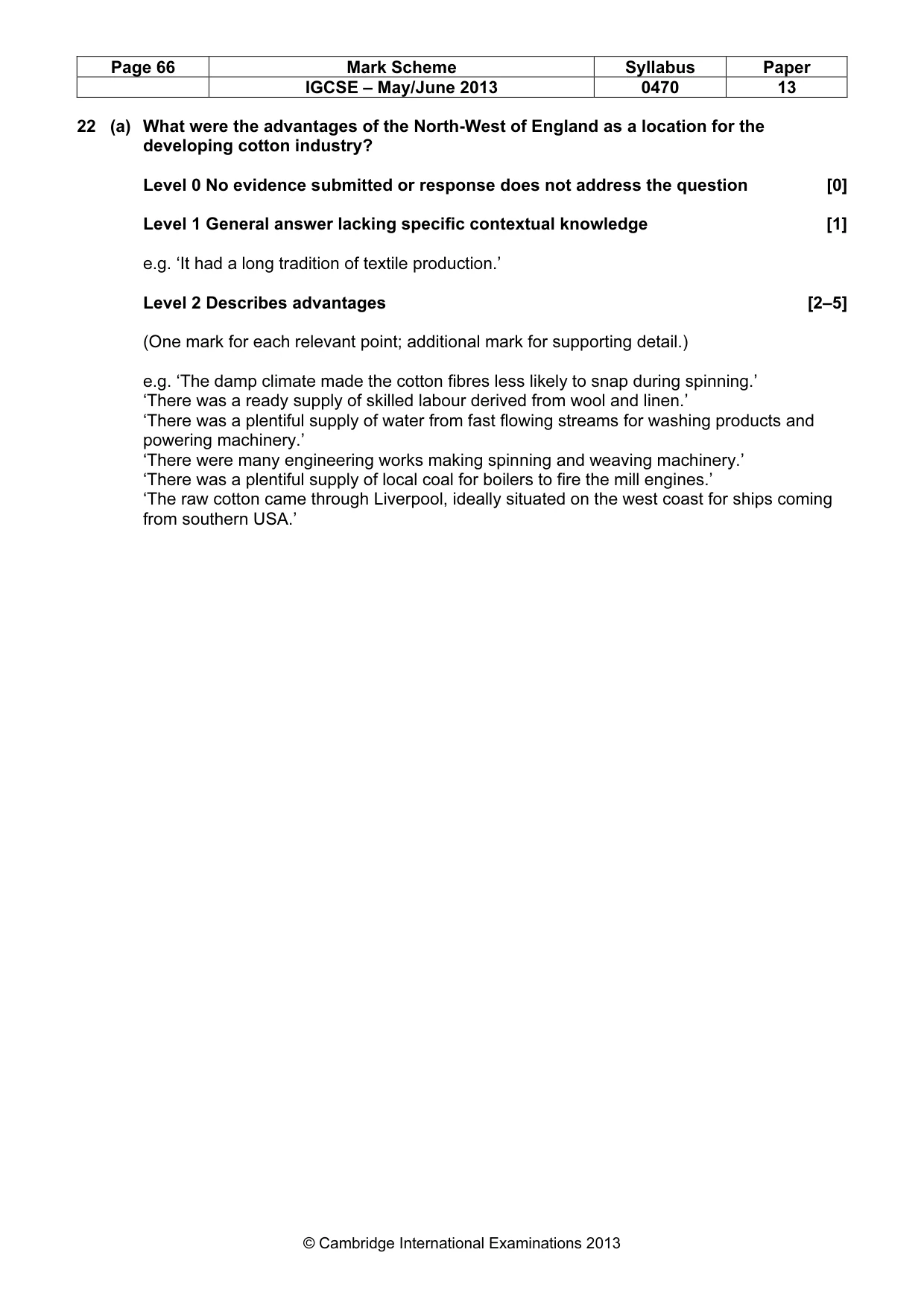 Mark scheme, page 66 of 77