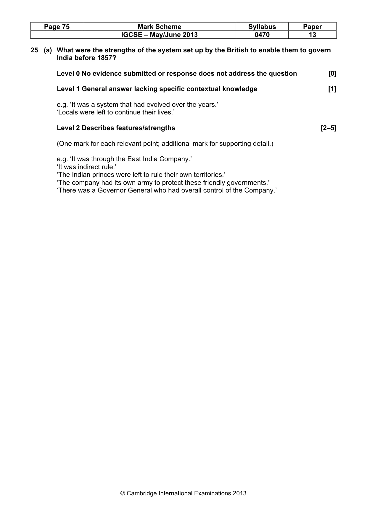 Mark scheme, page 75 of 77