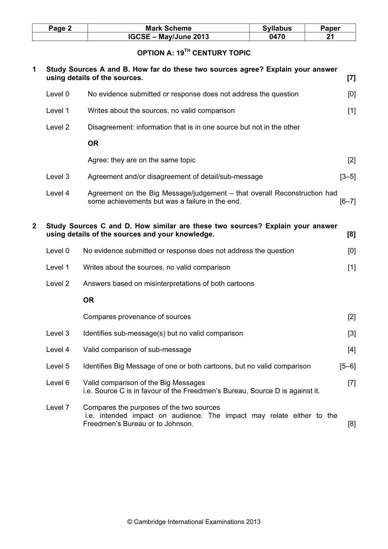 Mark scheme, page 2 of 10