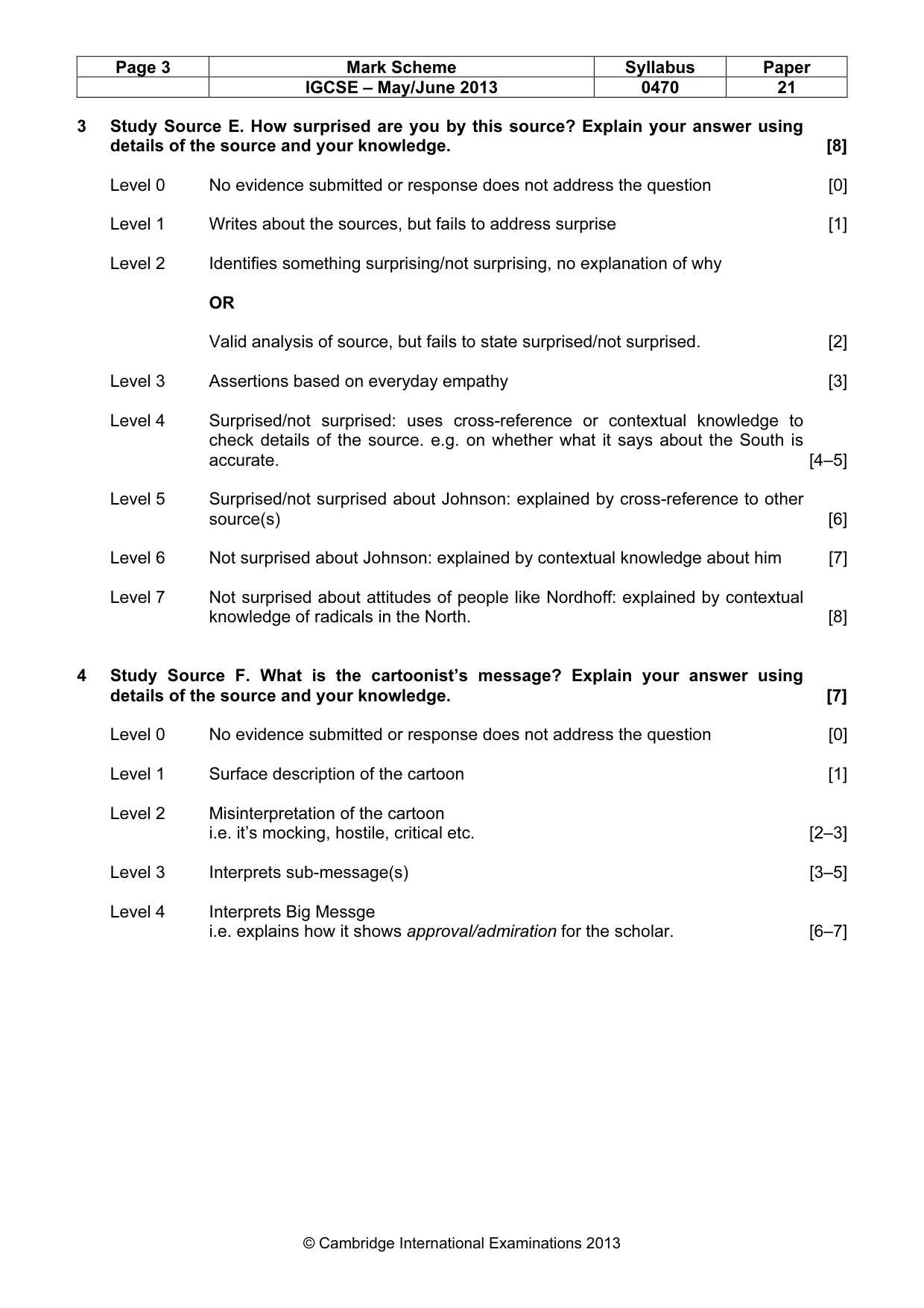 Mark scheme, page 3 of 10