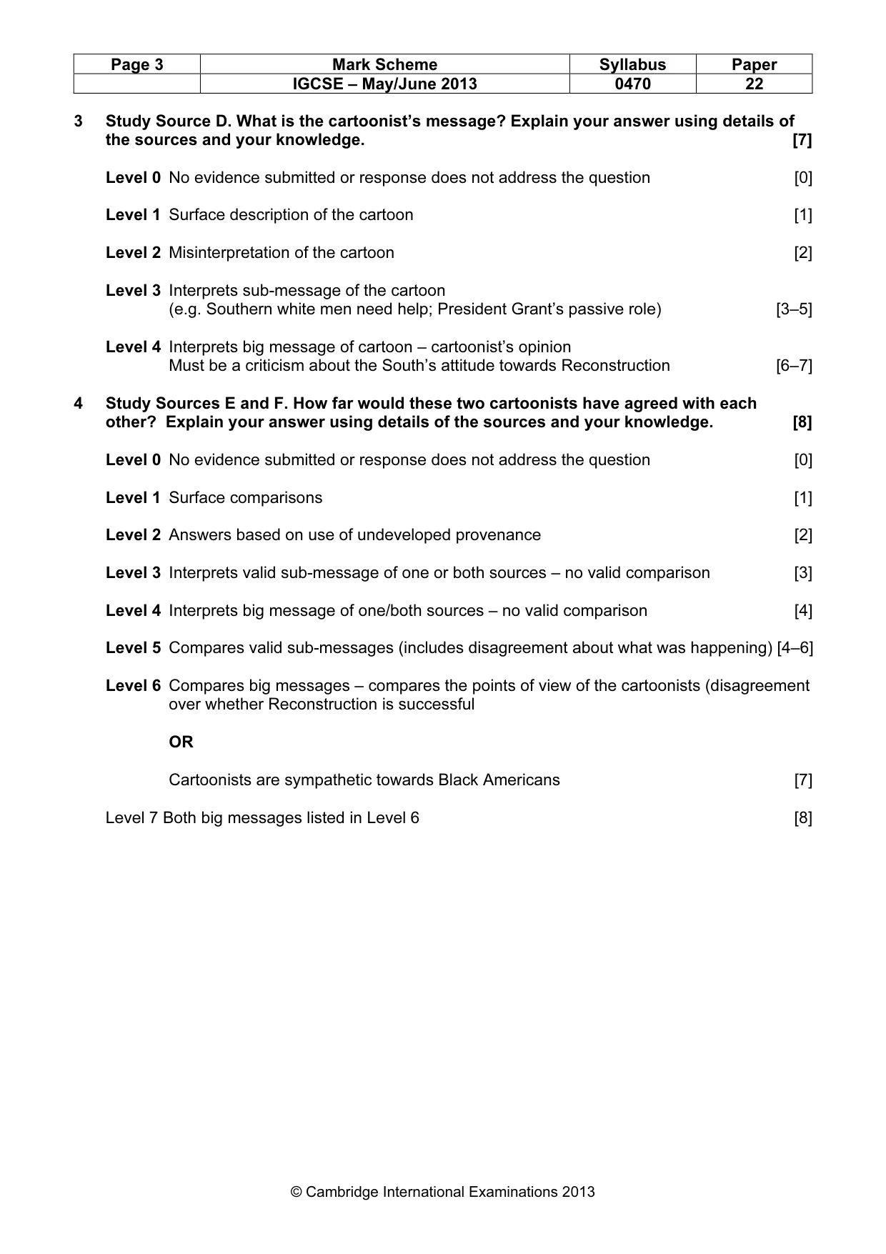Mark scheme, page 3 of 7