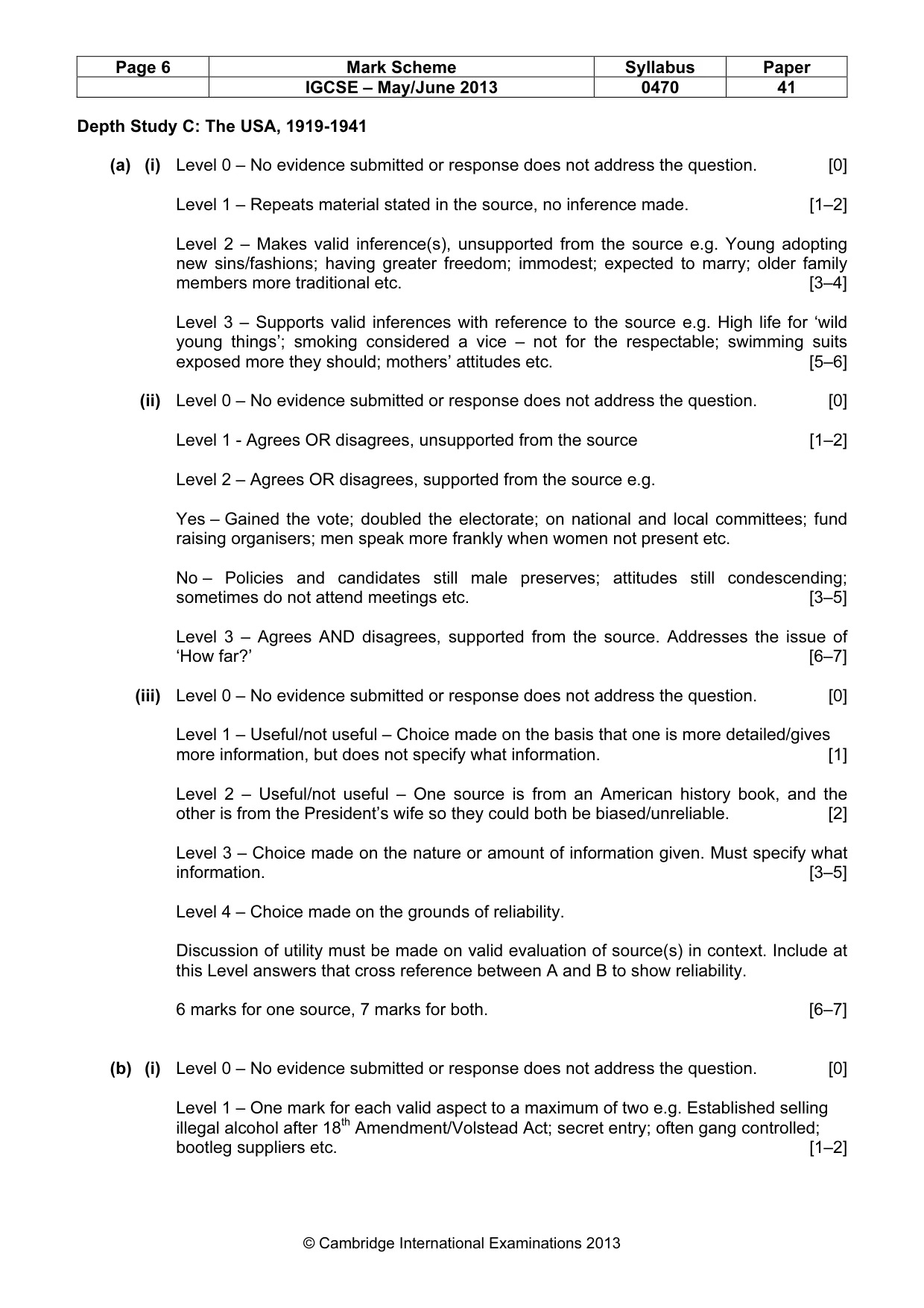 Mark scheme, page 6 of 17