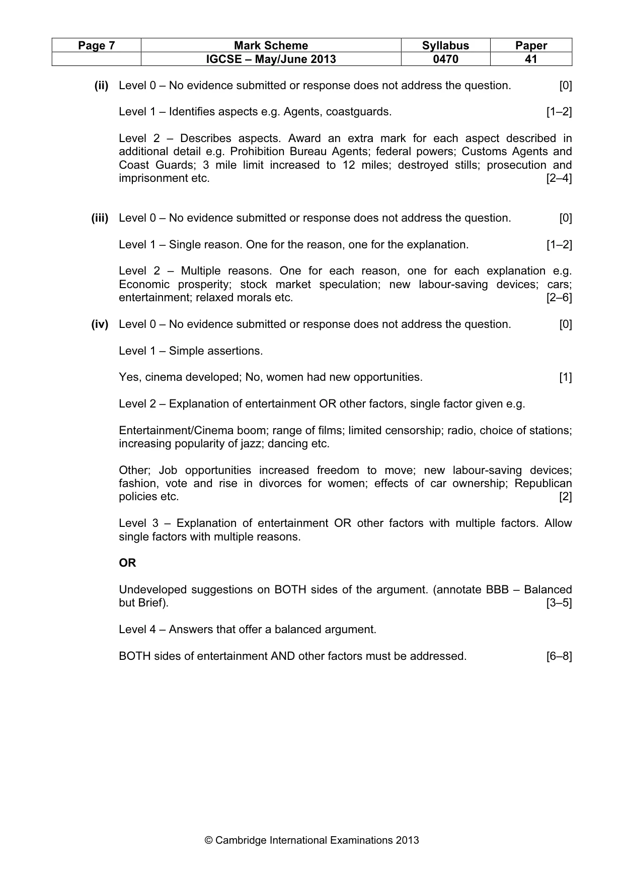 Mark scheme, page 7 of 17