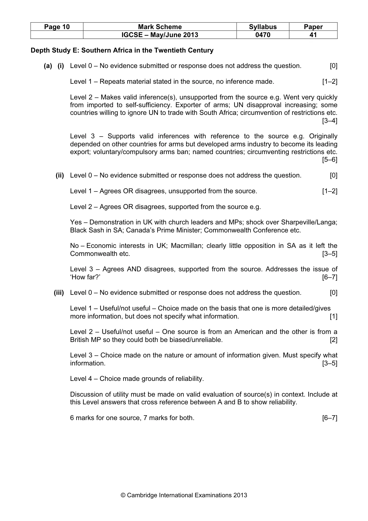 Mark scheme, page 10 of 17