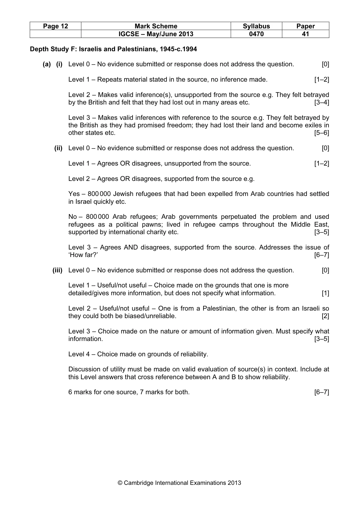 Mark scheme, page 12 of 17