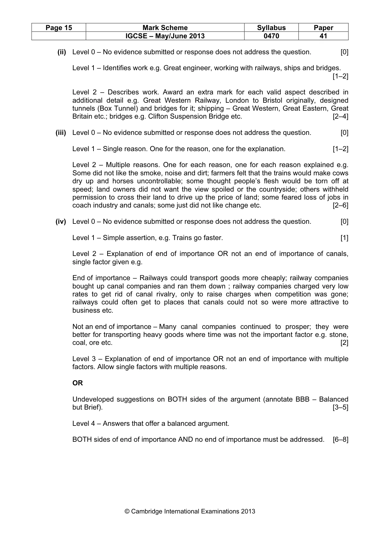 Mark scheme, page 15 of 17