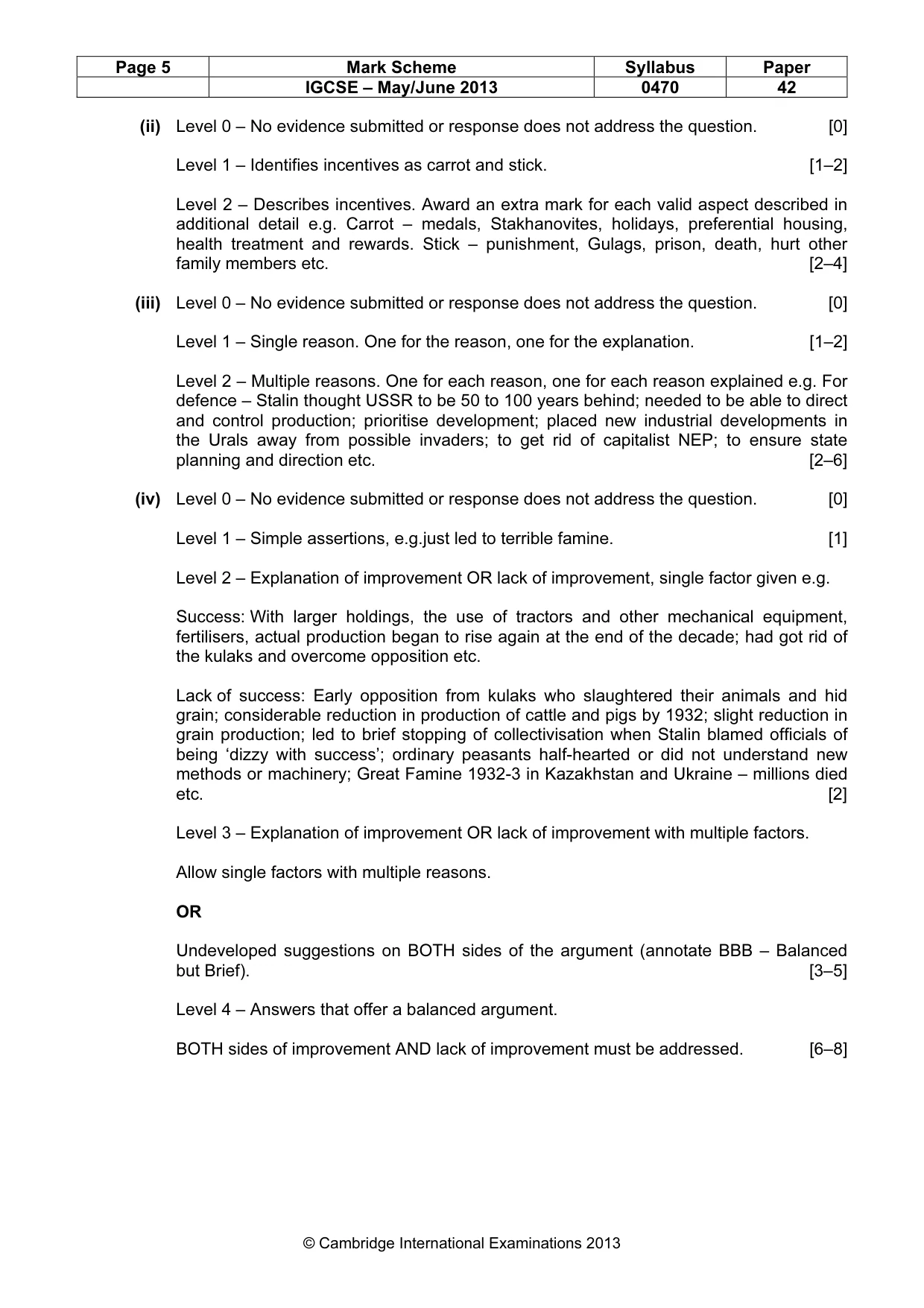 Mark scheme, page 5 of 18