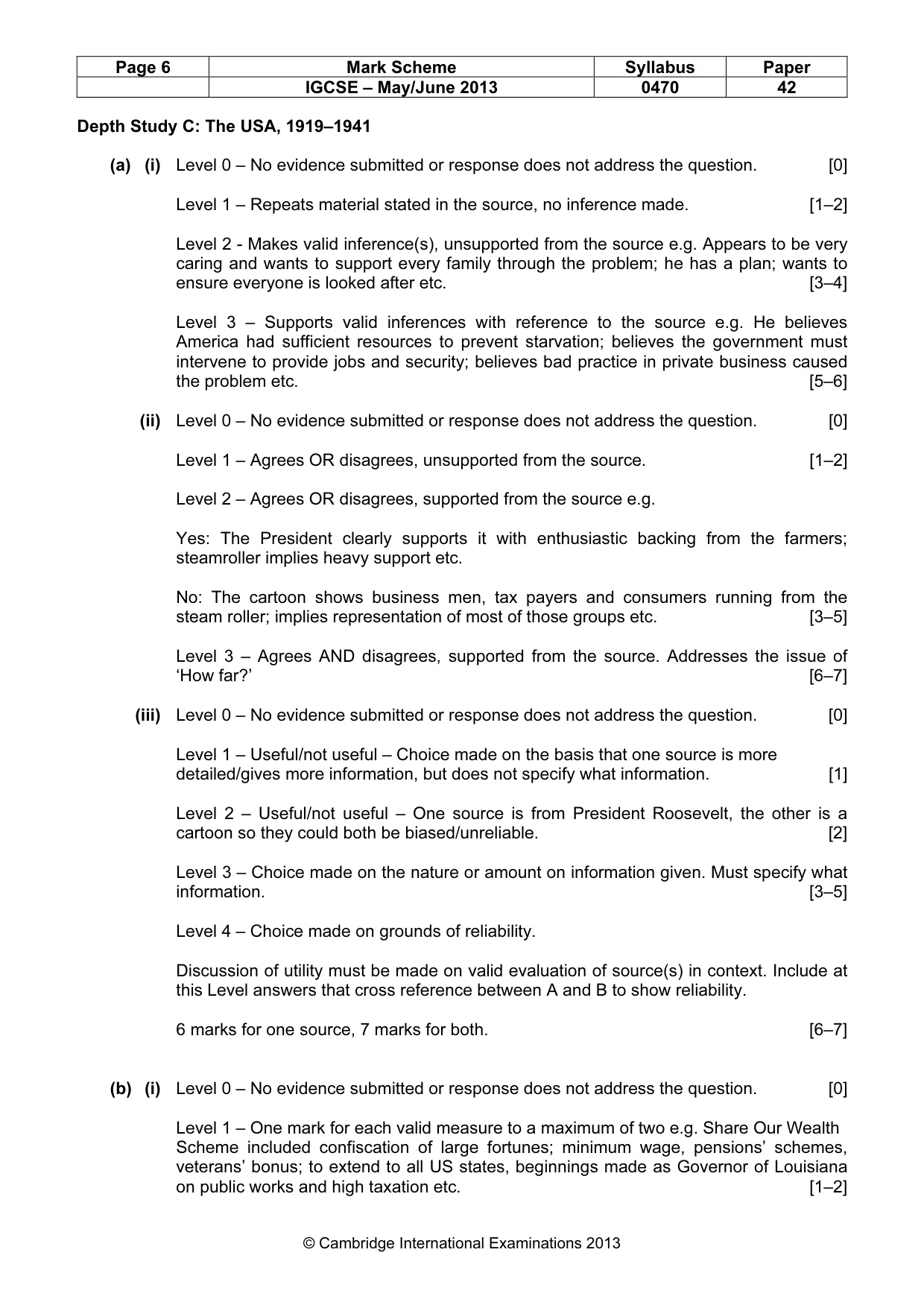 Mark scheme, page 6 of 18