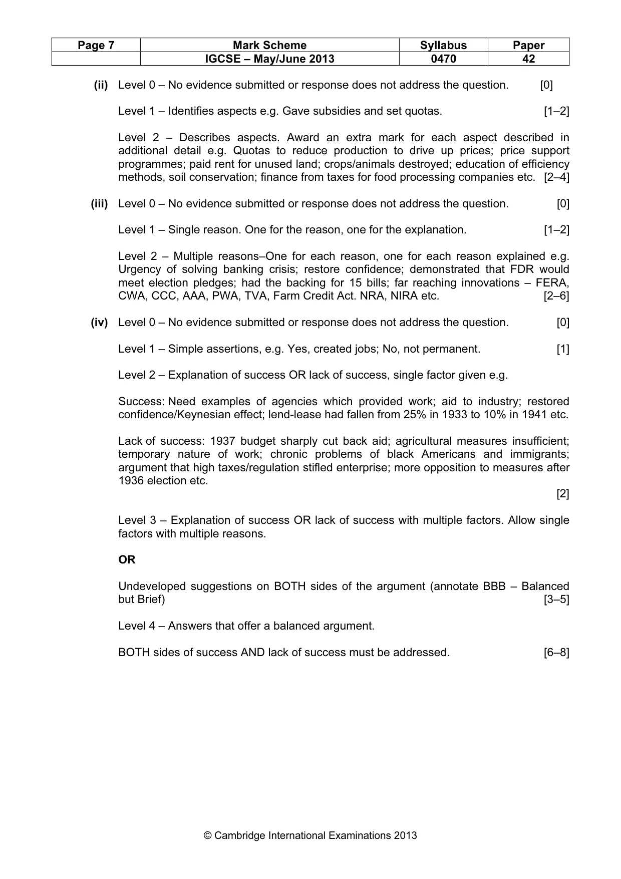 Mark scheme, page 7 of 18