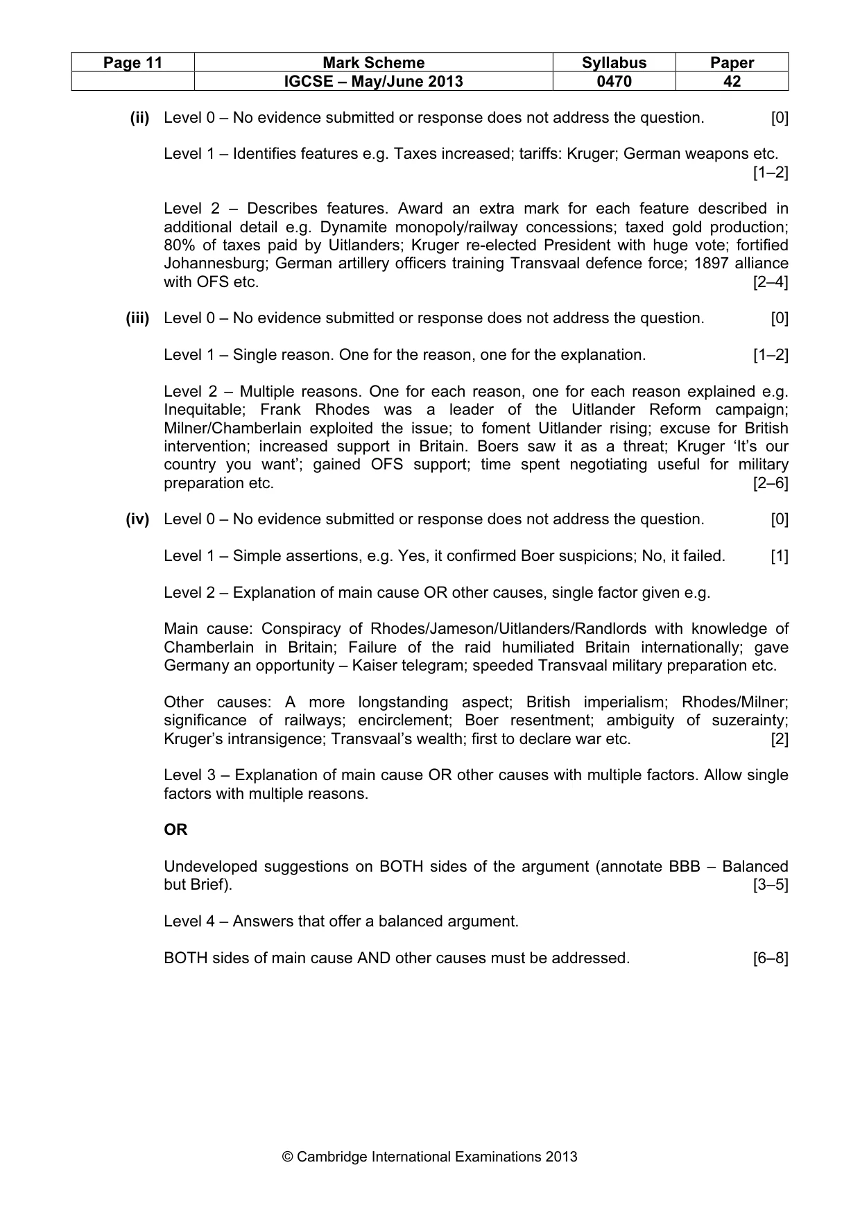 Mark scheme, page 11 of 18