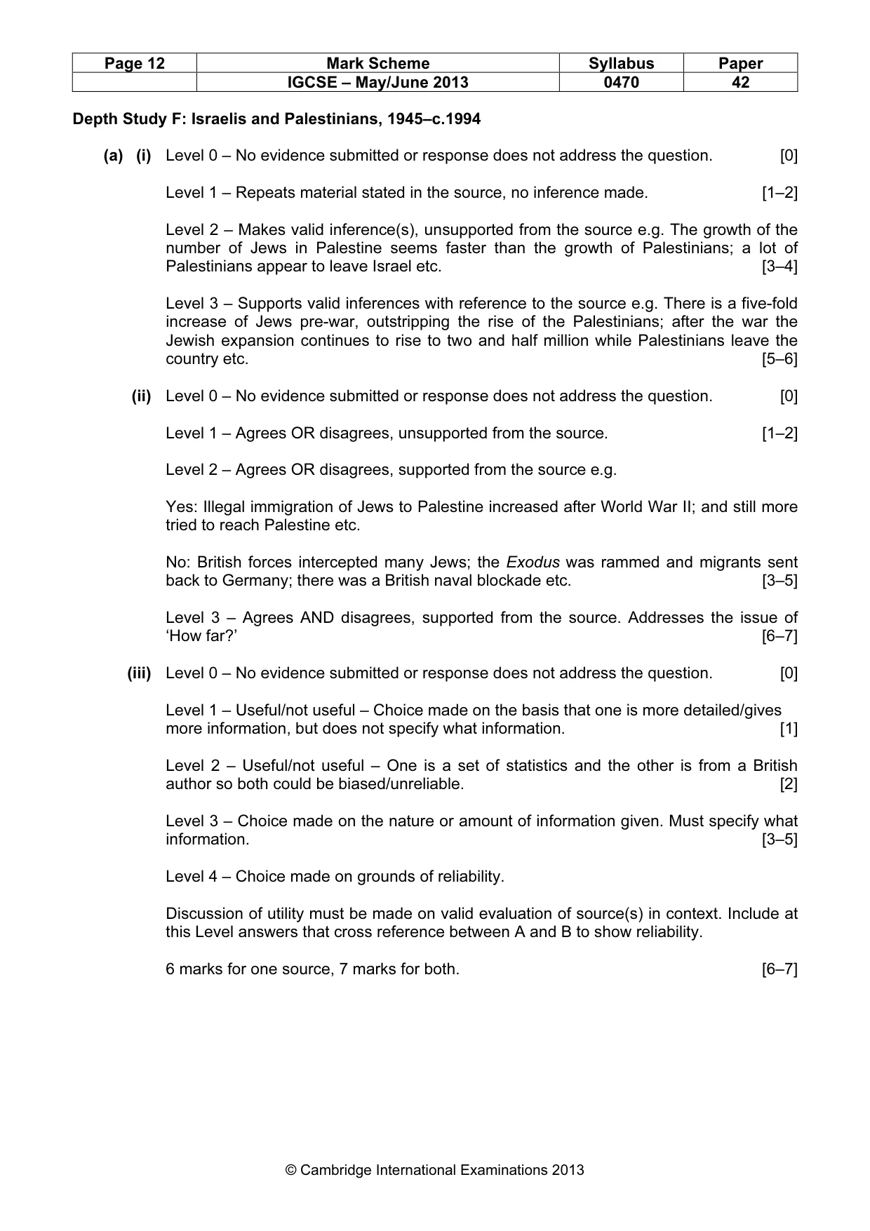 Mark scheme, page 12 of 18