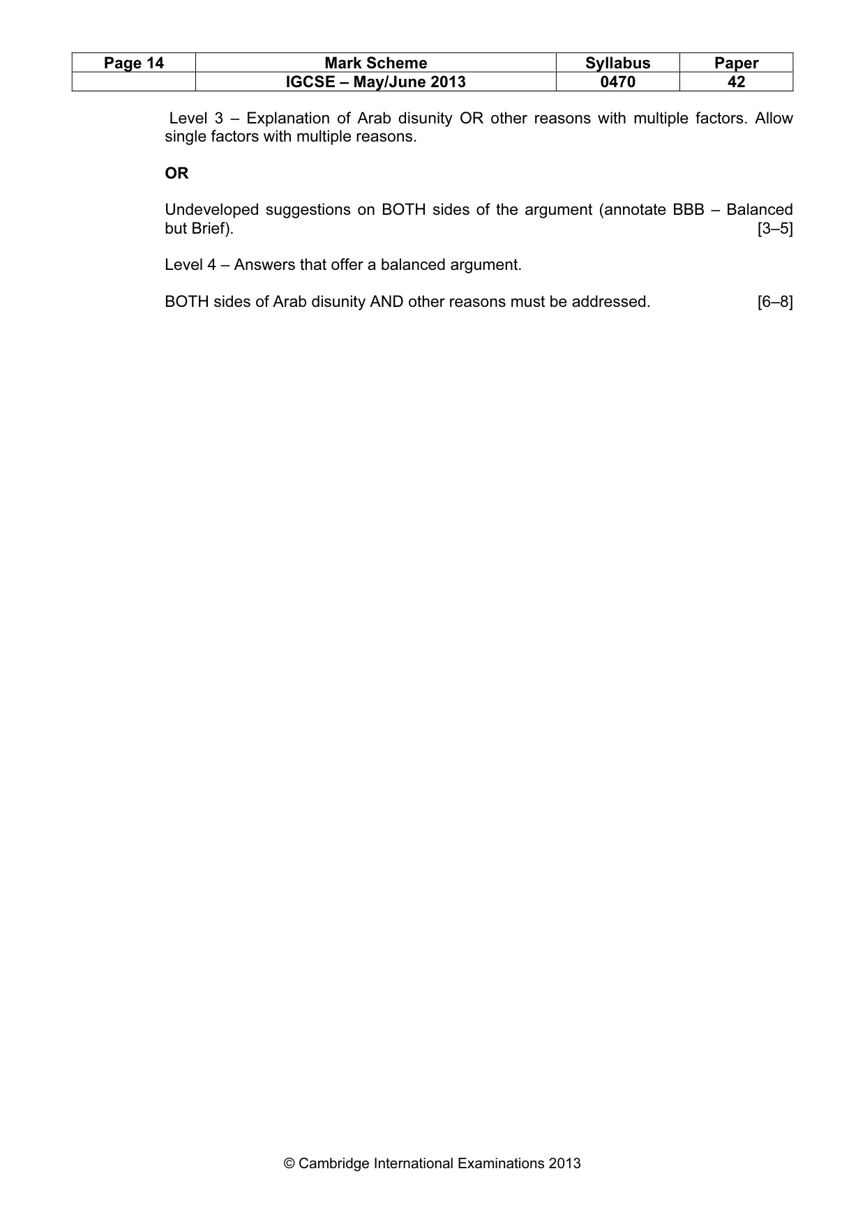 Mark scheme, page 14 of 18