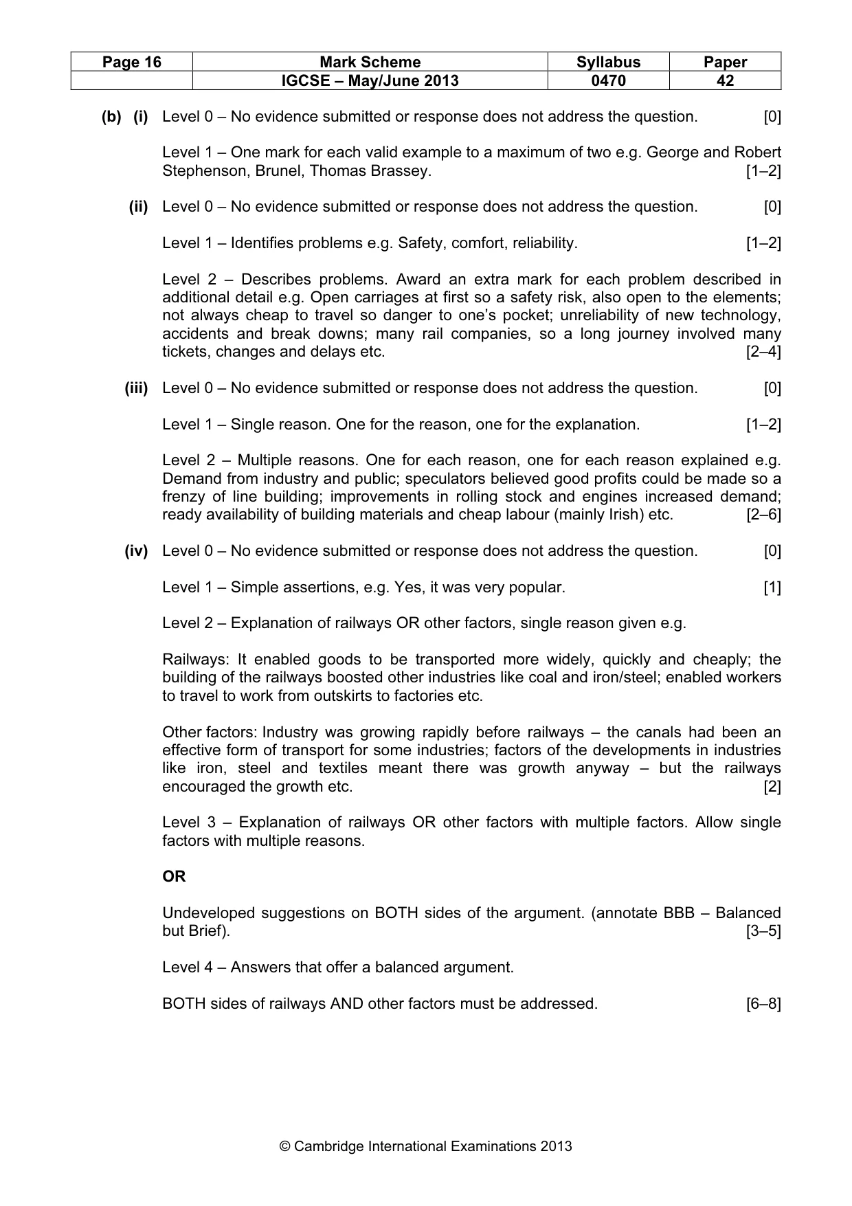 Mark scheme, page 16 of 18