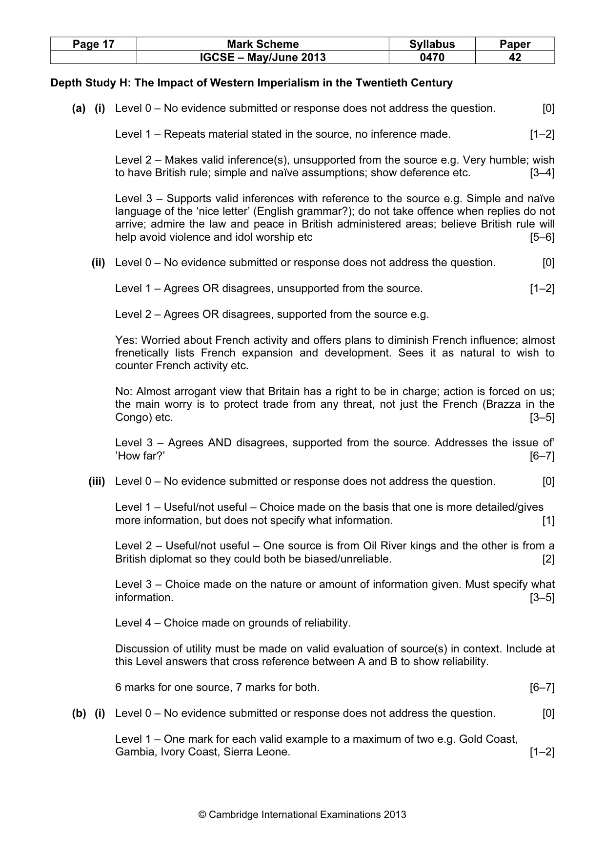 Mark scheme, page 17 of 18