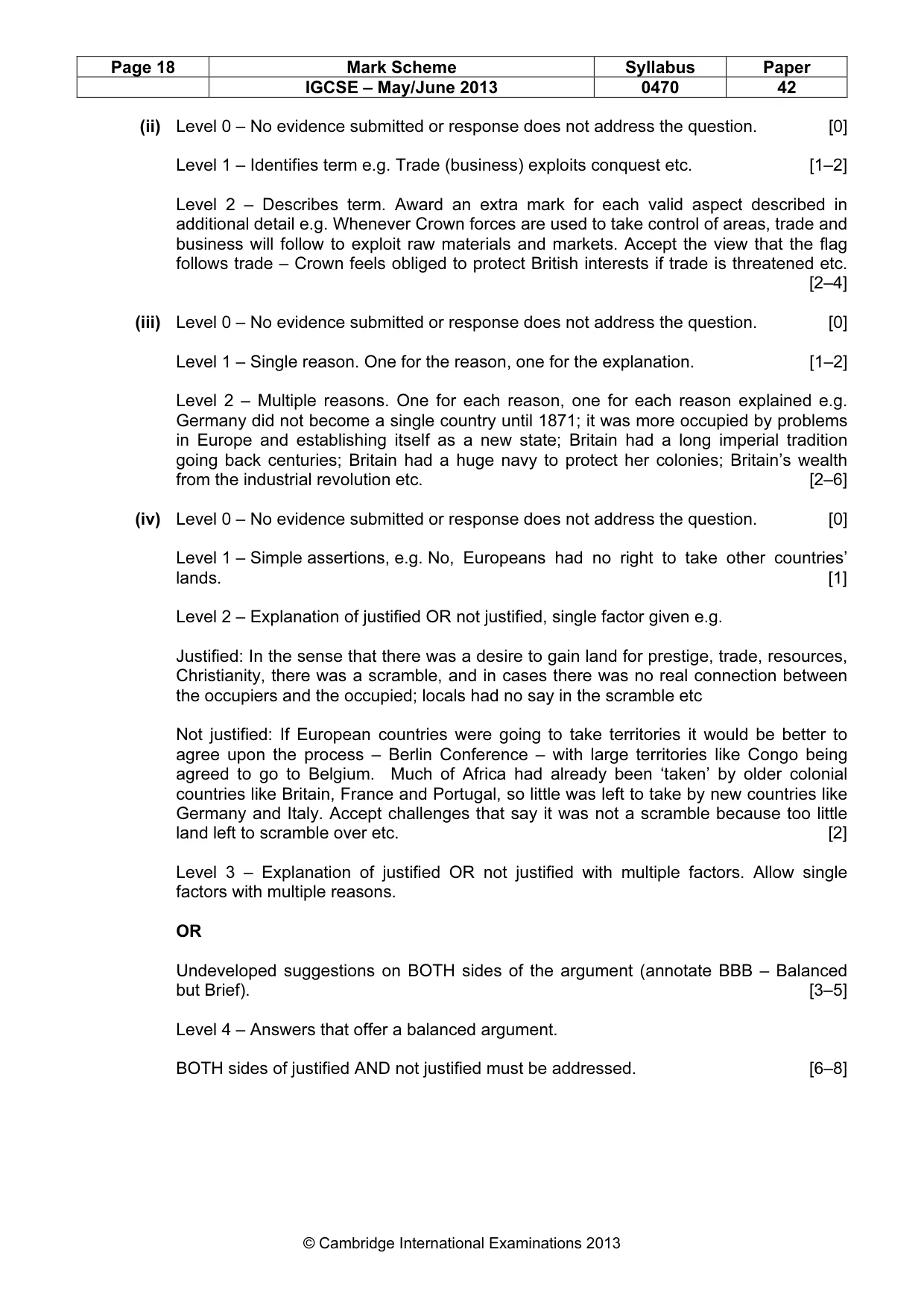 Mark scheme, page 18 of 18