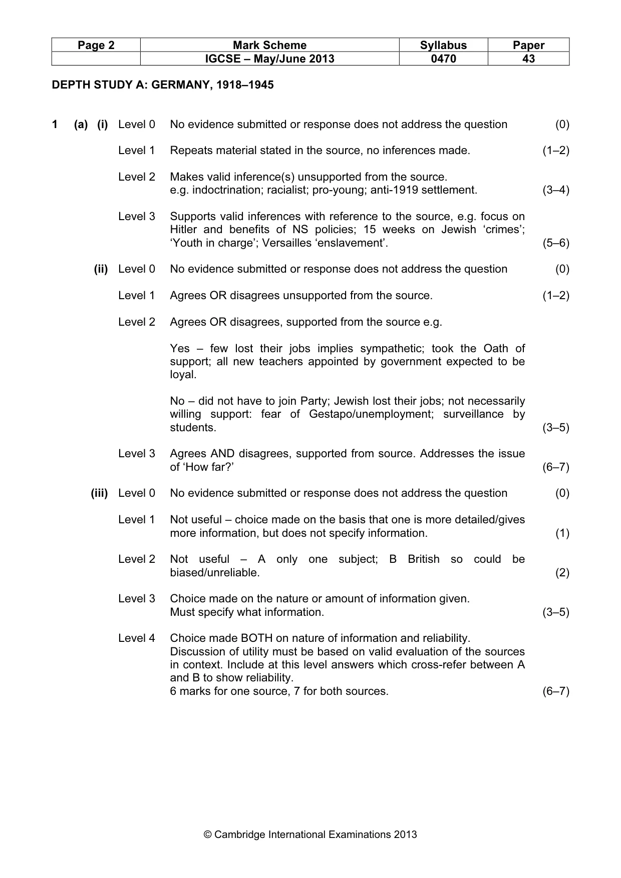 Mark scheme, page 2 of 22