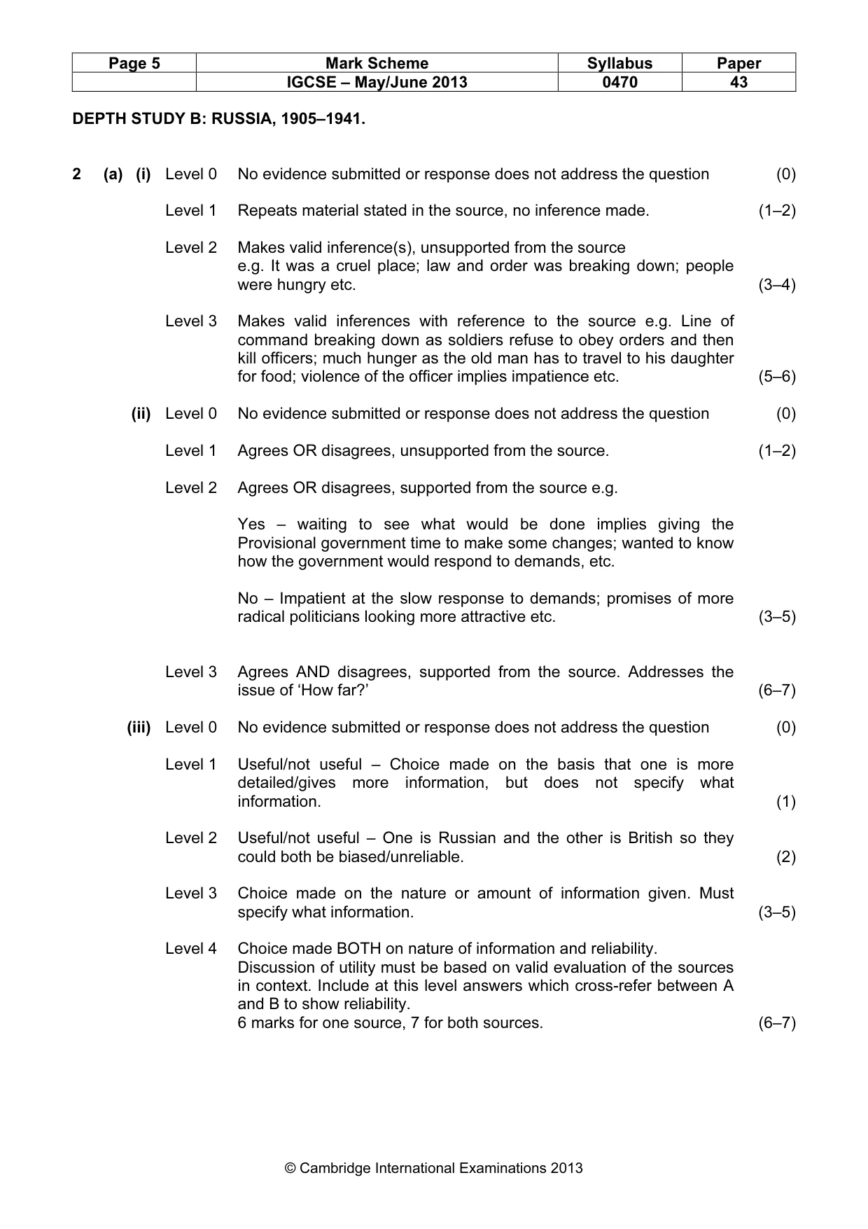 Mark scheme, page 5 of 22
