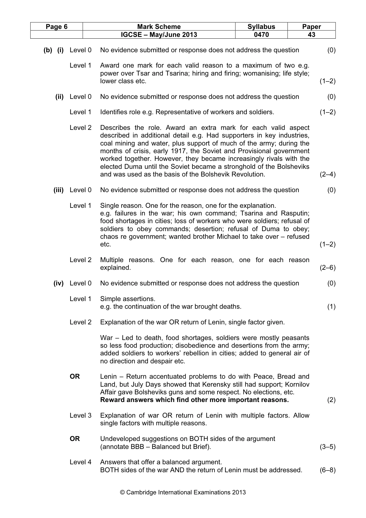Mark scheme, page 6 of 22
